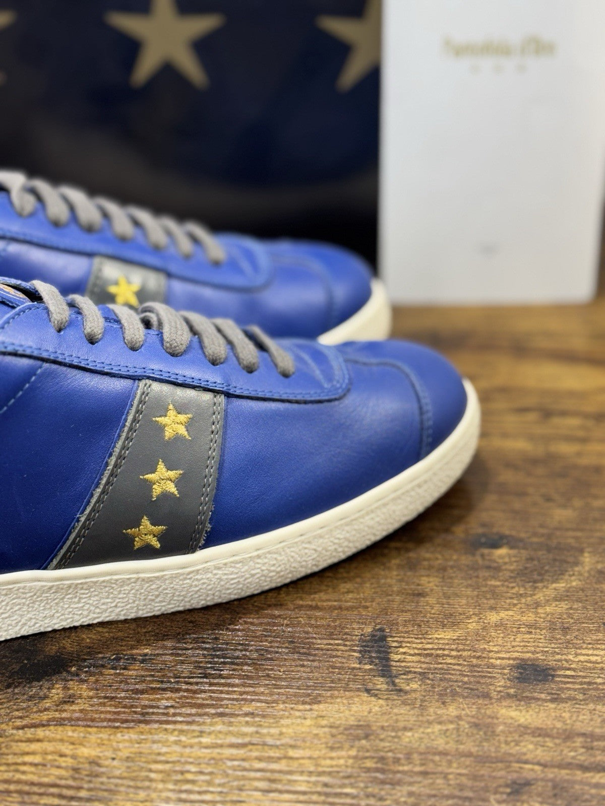 Pantofola D’oro Sneaker  Bomber  Pelle Blu Casual Scarpa  Uomo 39