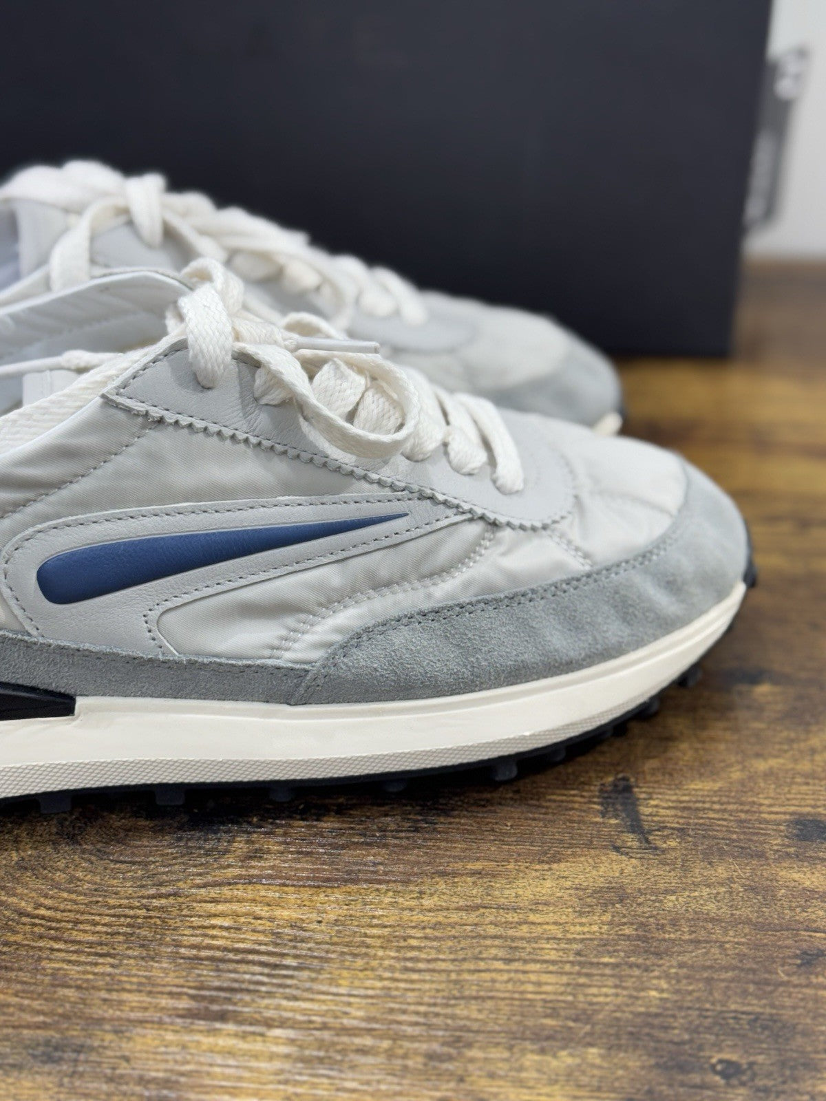 D.A.T.E Athleta Nylon    sneaker Pelle Light Grey Blu   Casual Shoes Uomo 43