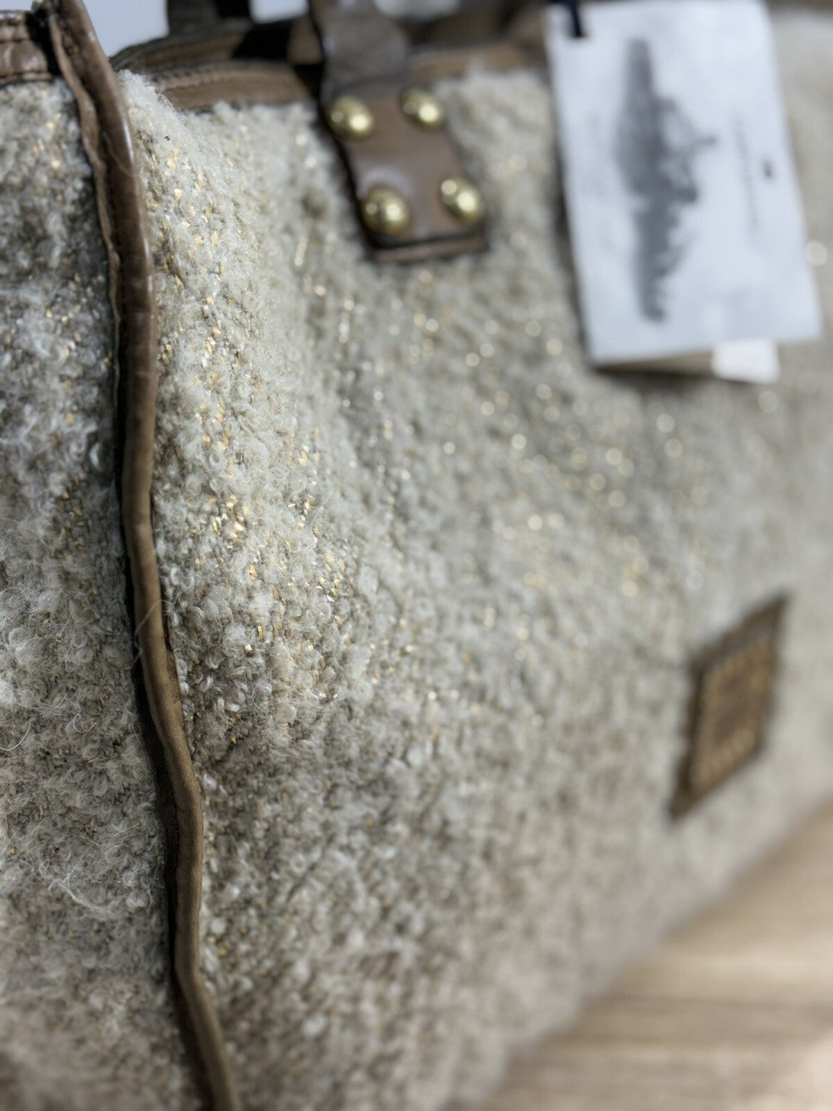 Campomaggi Borsa Donna Shopping Vacchetta Tessuto Verde Militare Luxury Bag 