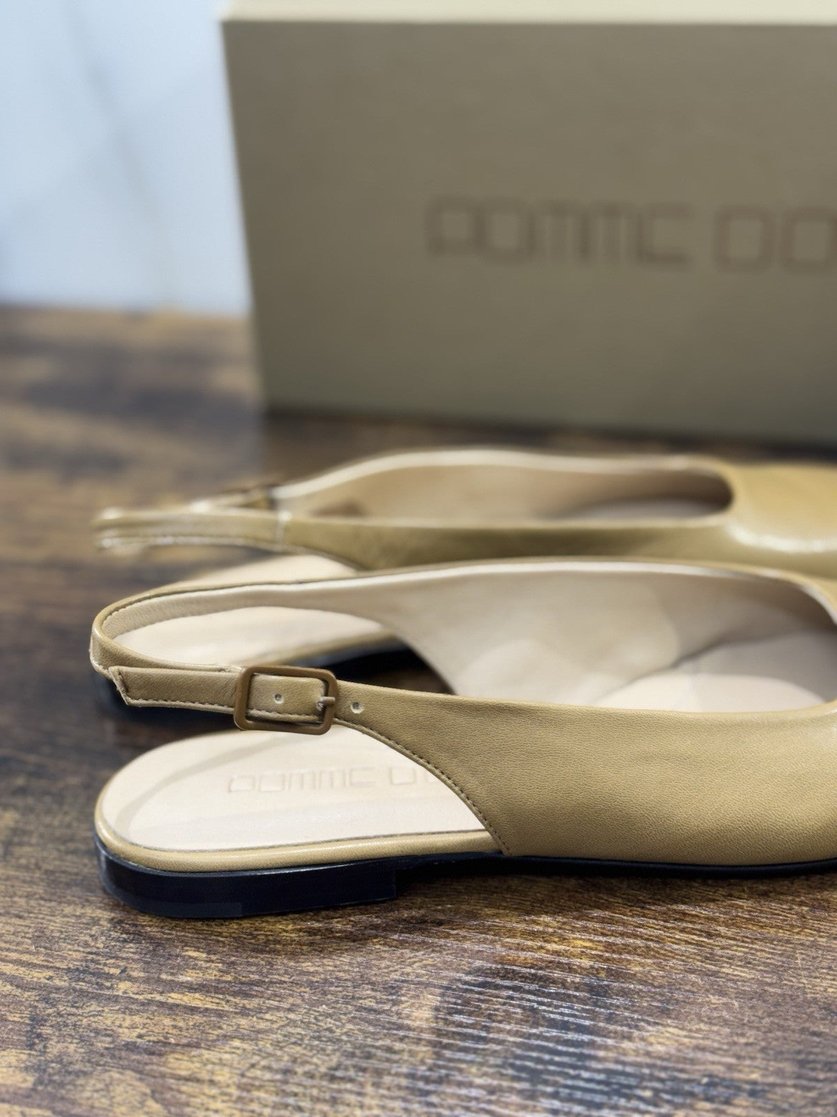 Pomme D’or Sling Back Pelle Camel Scarpa Donna 37