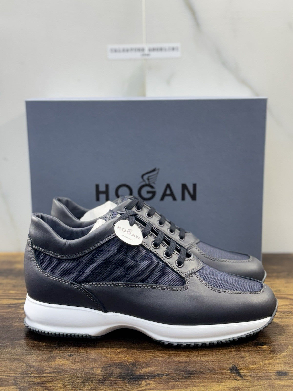 Hogan Interactive Pelle Blu Casual Scarpa Hogan Uomo 43