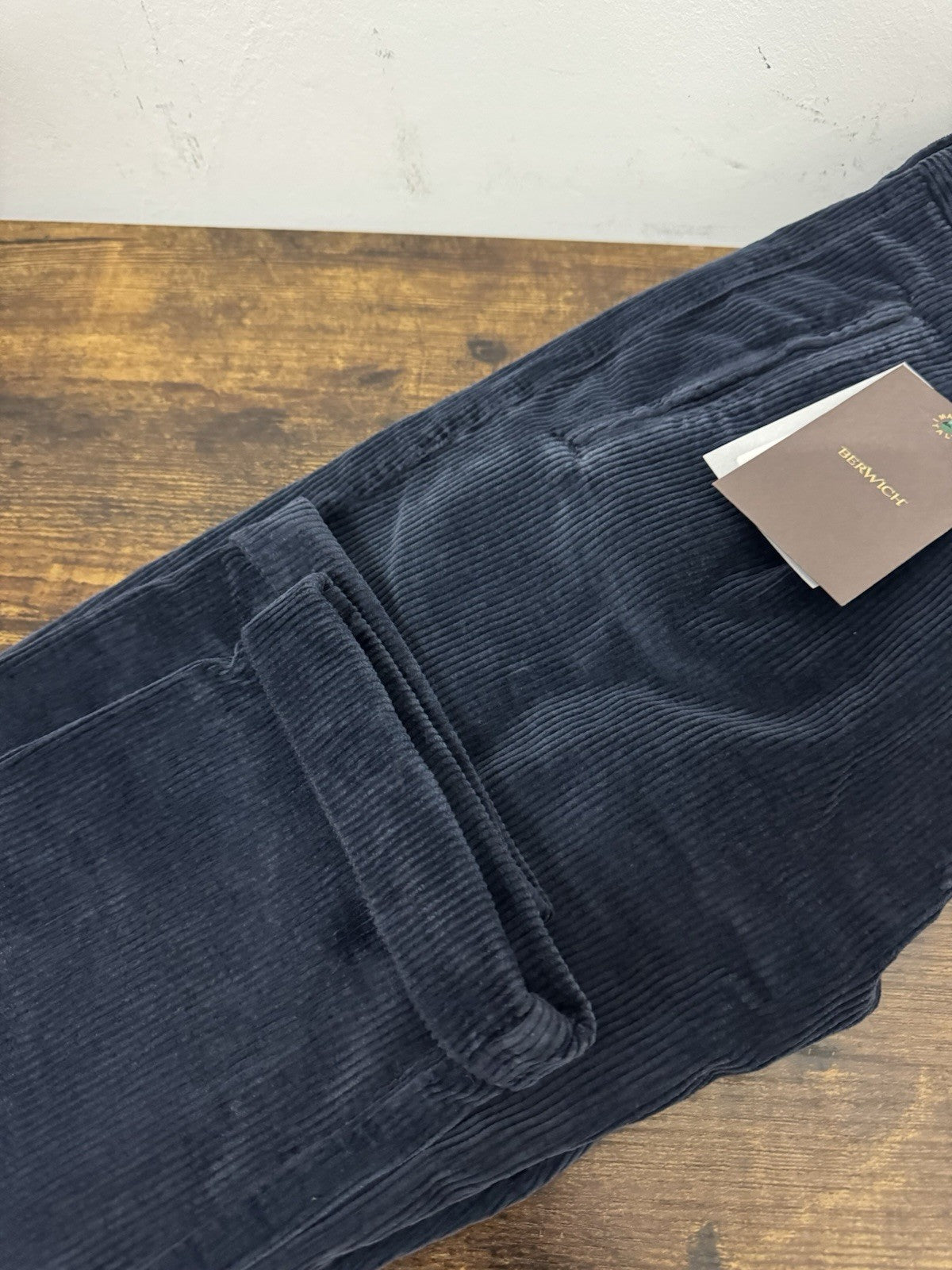 Berwich Pantalone Retro Velluto Blu Uomo 44