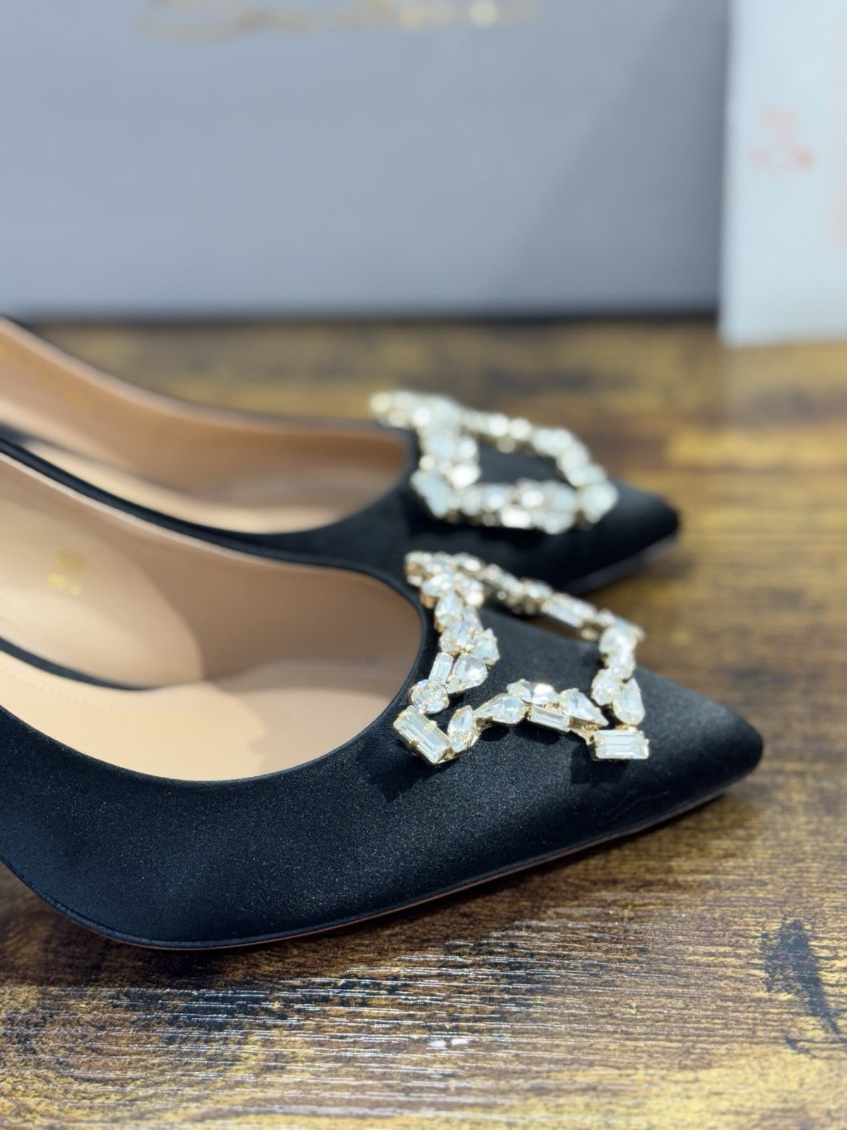 Santoni Sandalo Sling Back Raso Nero Luxury Santoni Scarpe Donna 40
