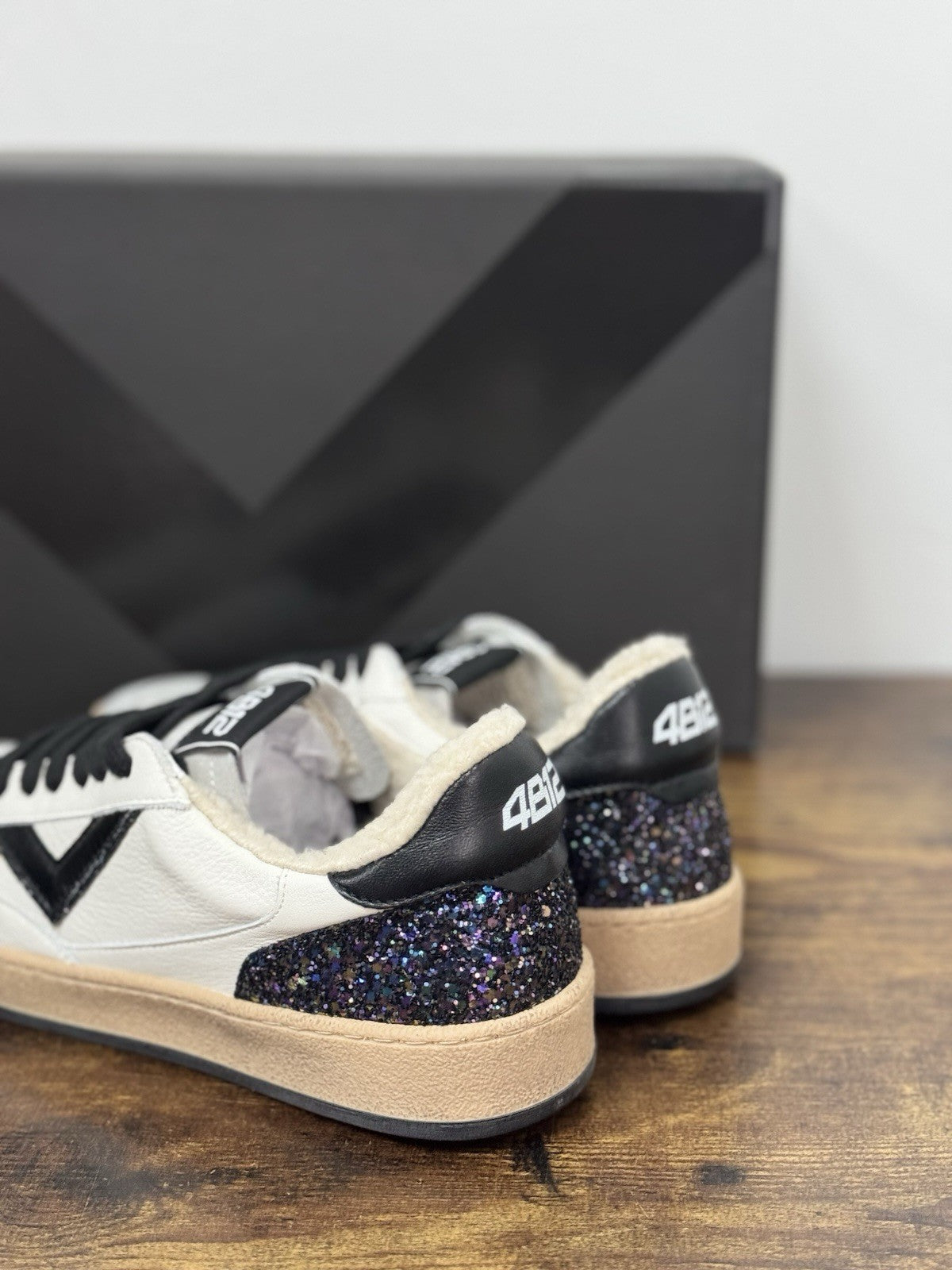 4B12 Sneaker Play New  Black White    Casual Scarpa Donna 40