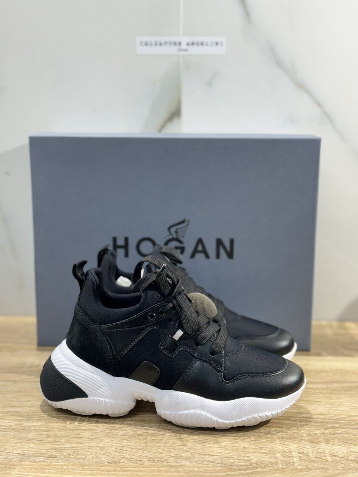 Hogan Interaction Sneaker Donna Nera Casual Woman Hogan Shoes 35