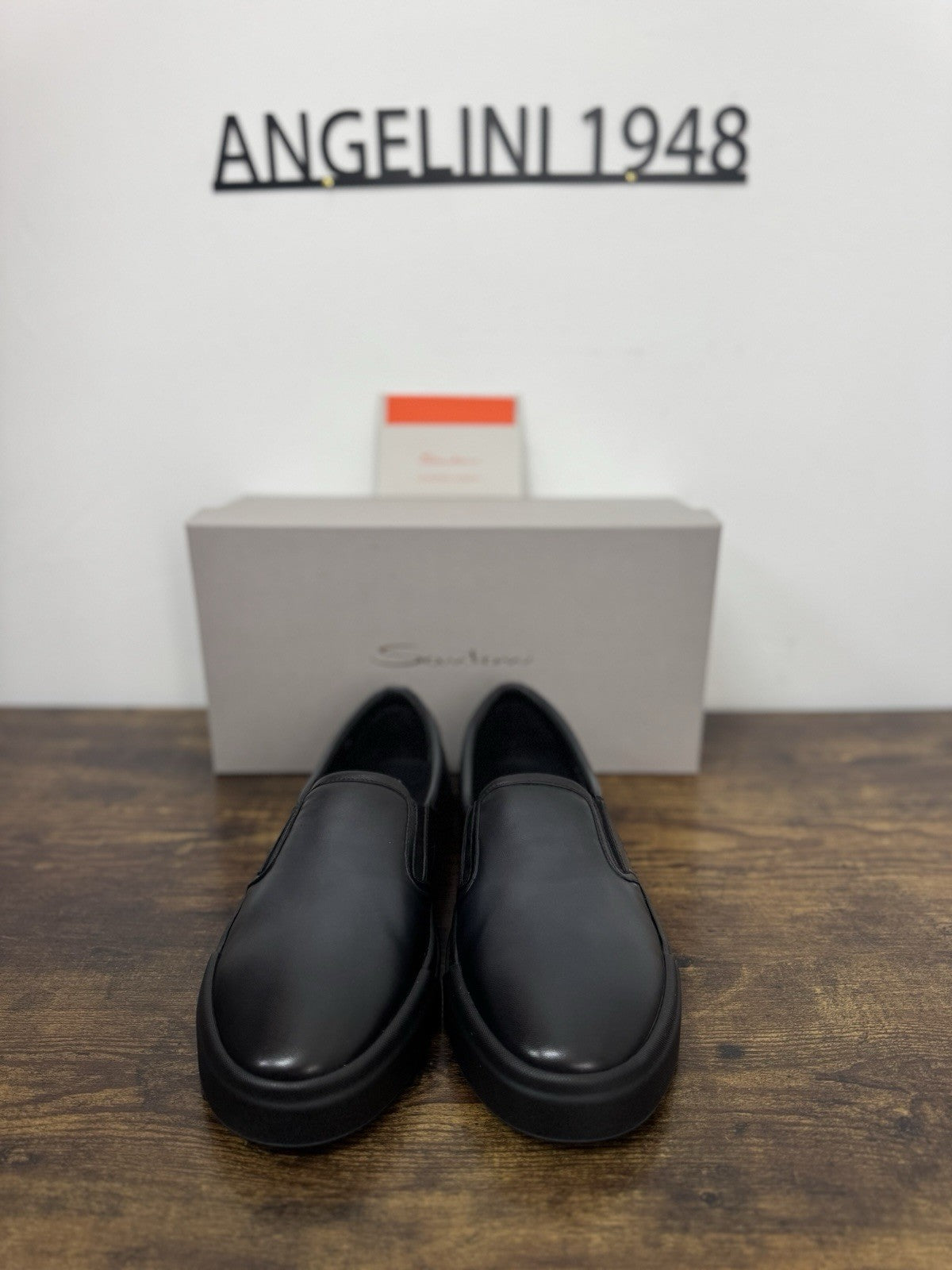 Santoni Sneaker Pelle Grey Slip On DBS Luxury Scarpa Santoni Uomo 42.5