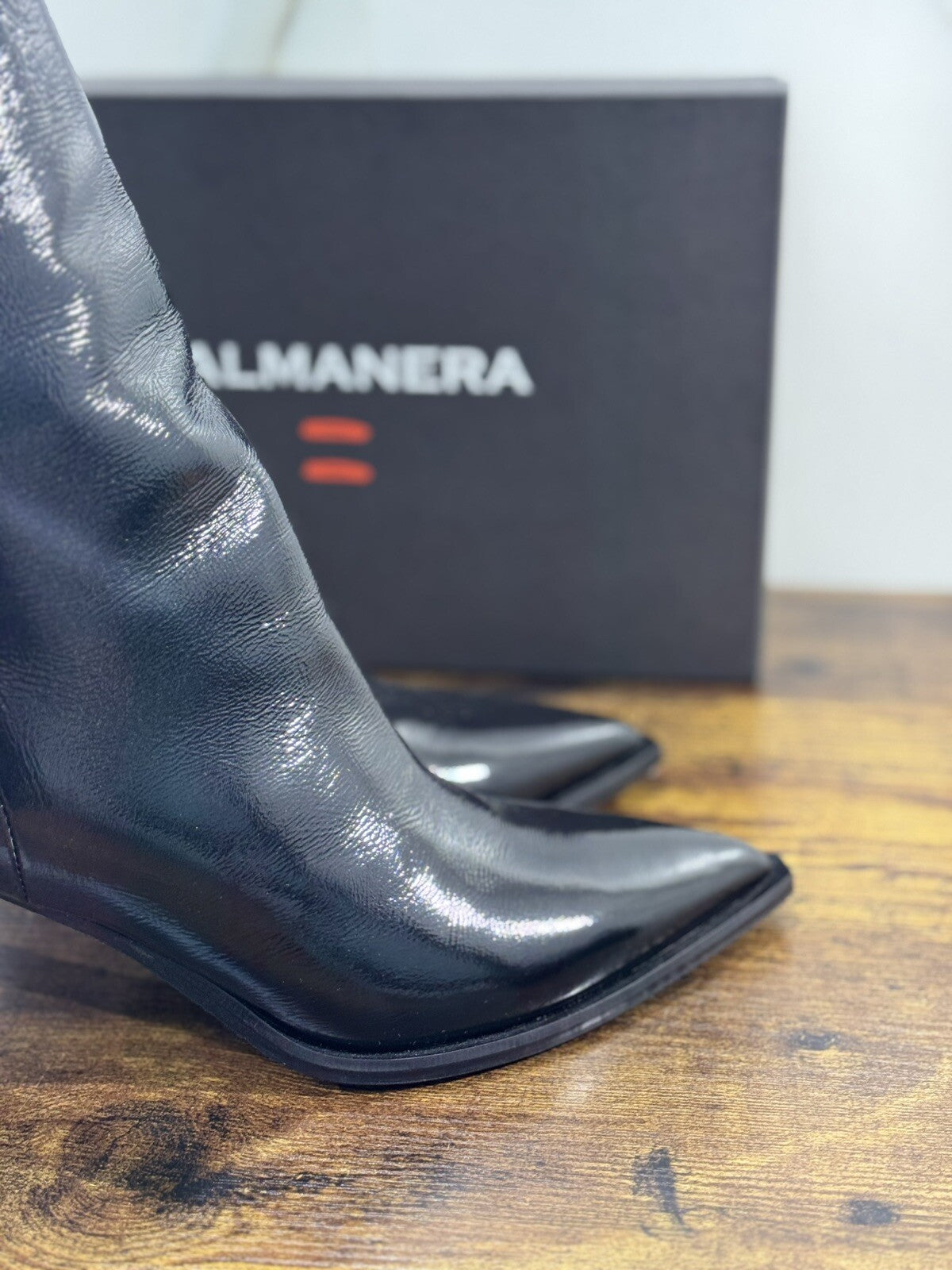 HALMANERA Boot  Donna Rama Pelle Nero   Con Tacco Casual Handmade Boot 38