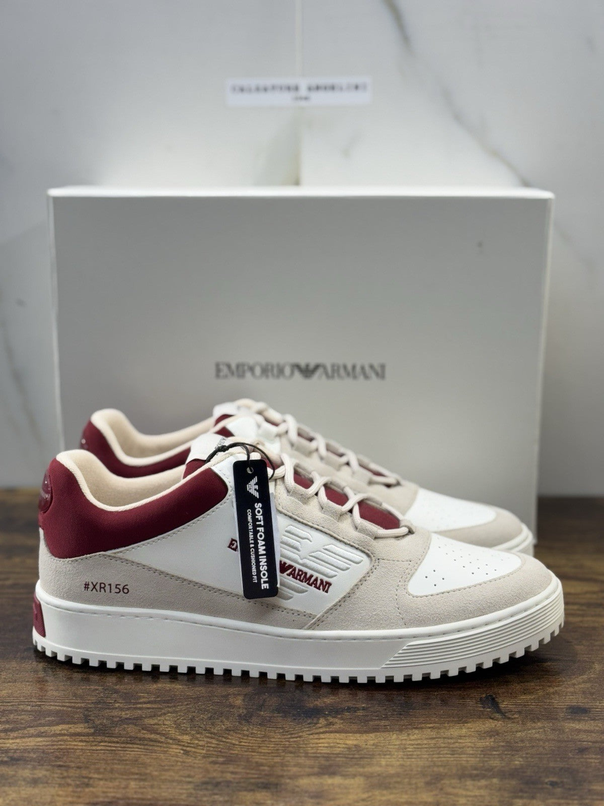 Emporio Armani Sneaker Pelle Bianca Casual Scarpa Armani Uomo 44