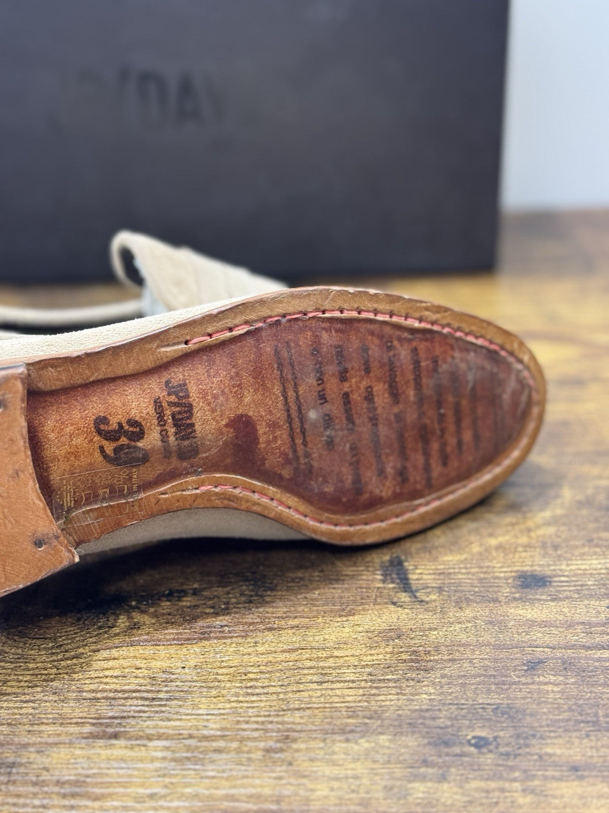 Jp David Mocassino Pelle Suede Safari  100% Made In Italy Casual 39