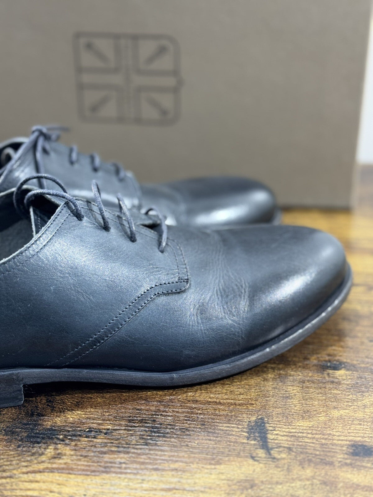 Pantanetti Scarpa   Uomo Derby Pelle Blu Luxury Handmade Pantanetti Men Shoes 39