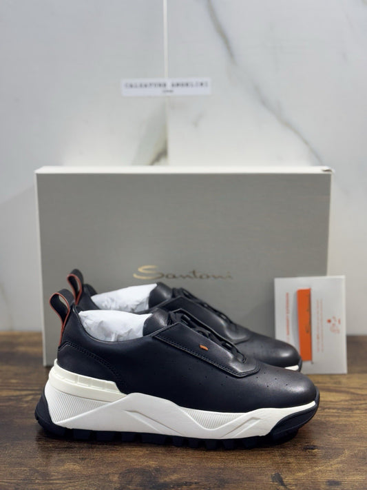 Santoni Innova Sneaker Pelle Nera Luxury Scarpe Santoni Donna 37