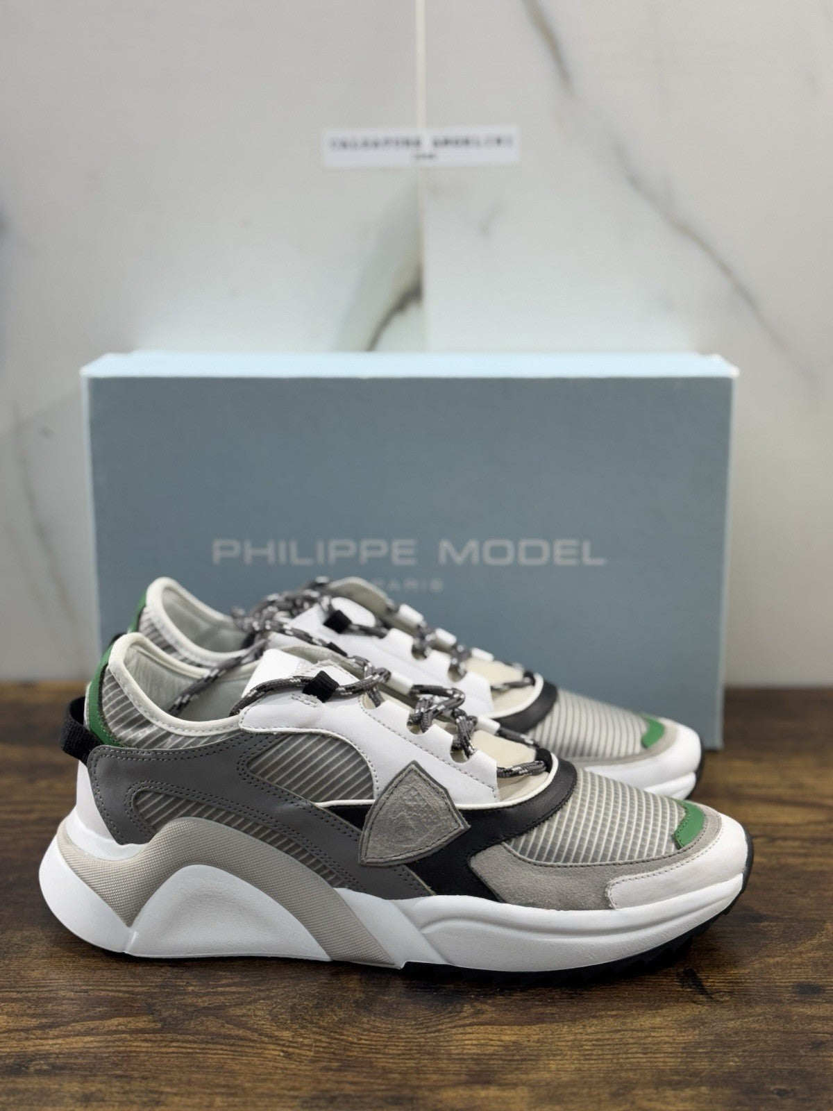 Philippe Model  Ezel  Sneaker Pelle Bianca   Casual Uomo 43