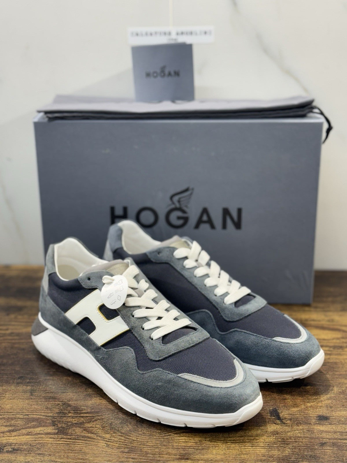 Hogan Interactive 3 Suede Blu Casual Hogan Uomo 44