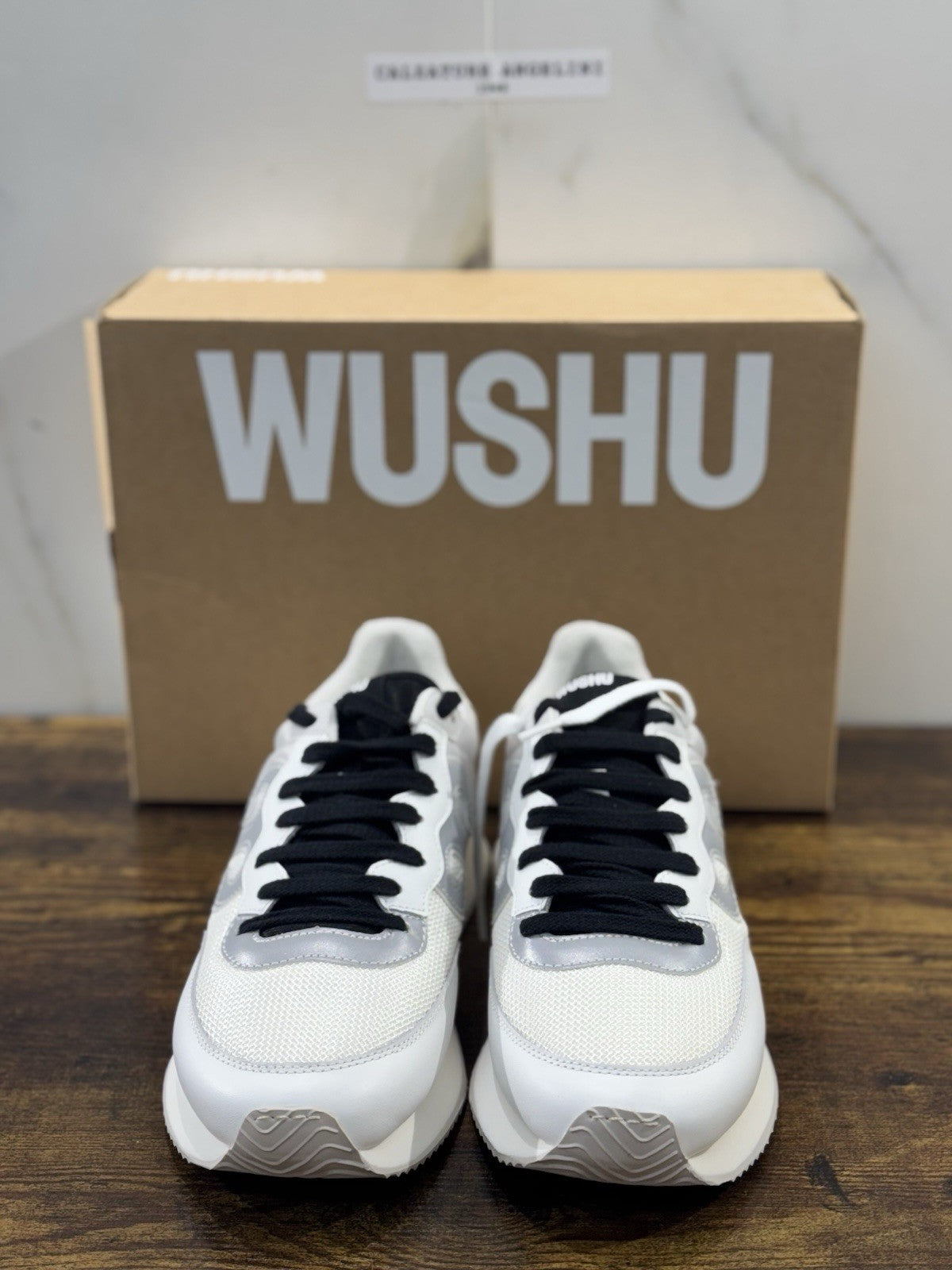 Wushu Ruyi Sneaker Uomo Casual Bianco Argento 43