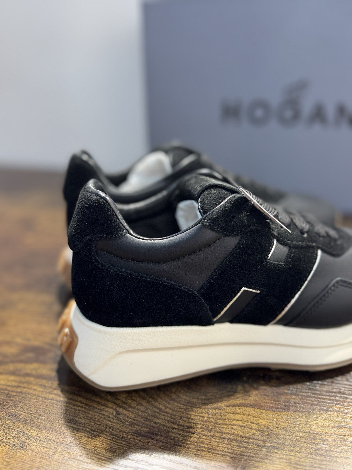 Hogan H641  Sneaker Pelle Nero  Memory Grey Casual Donna 38