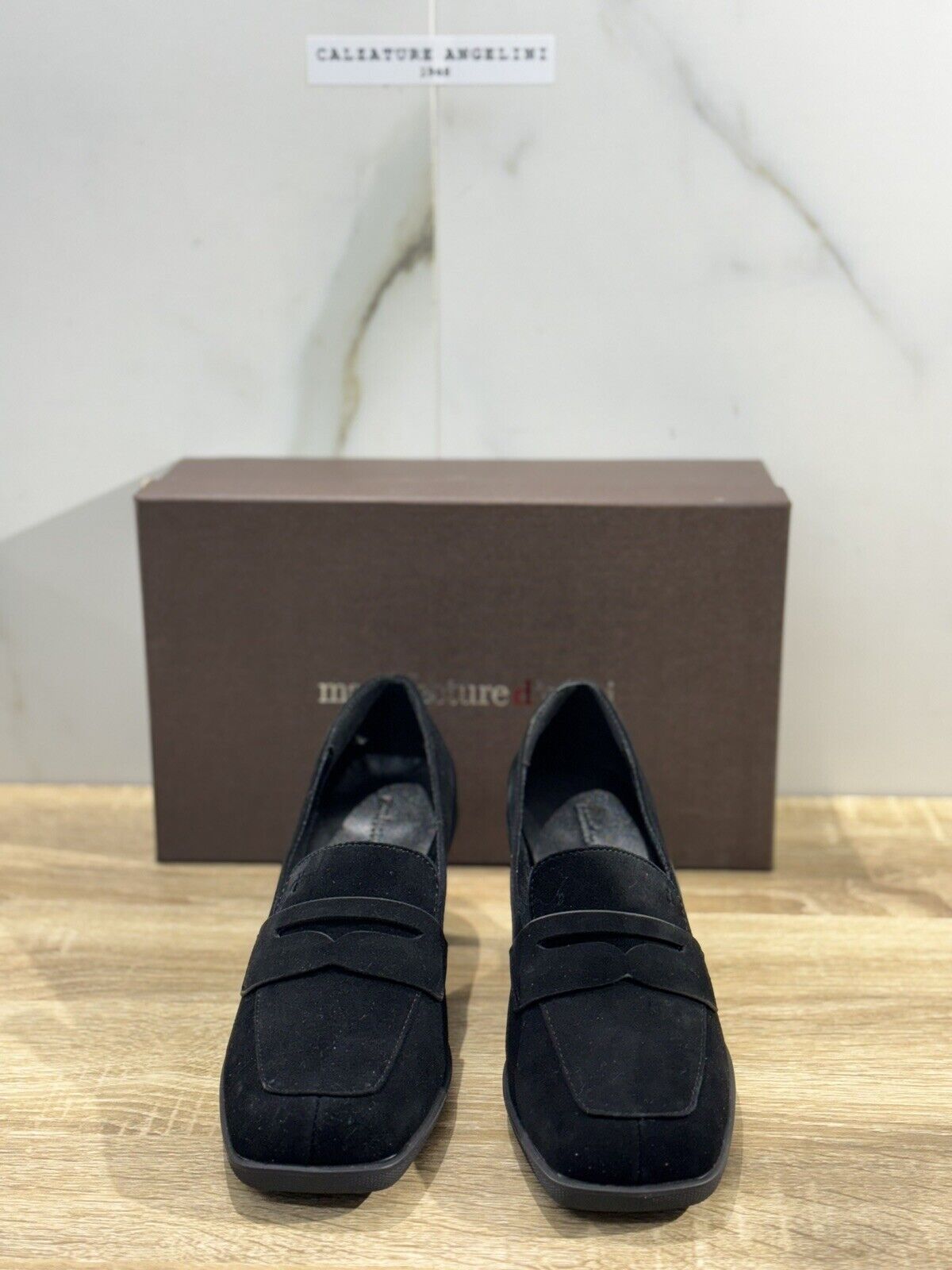 Manufacture D’essai Mocassino Donna Suede Nero Casual Loafer 37