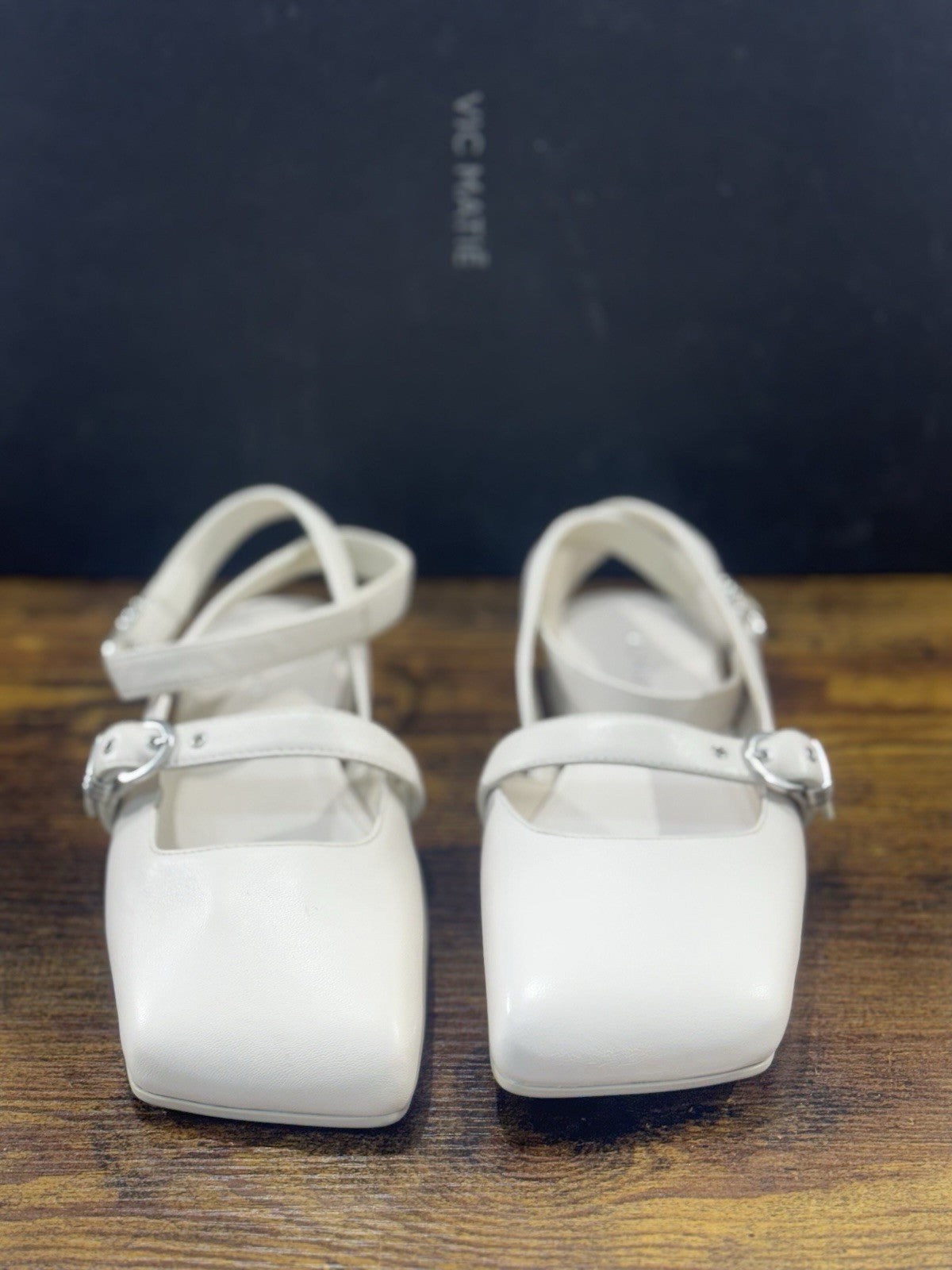 Vic Matie’ Sandalo Donna Sling Back  Pelle Bianco  36