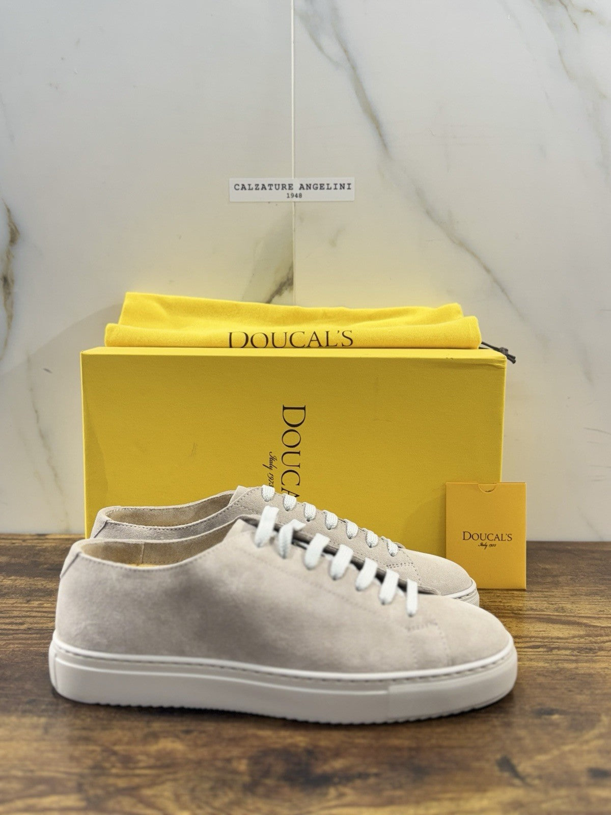 Doucal’s Sneaker Uomo Memory Foam Suede Grey  Men Doucal’s Extra Light 42.5