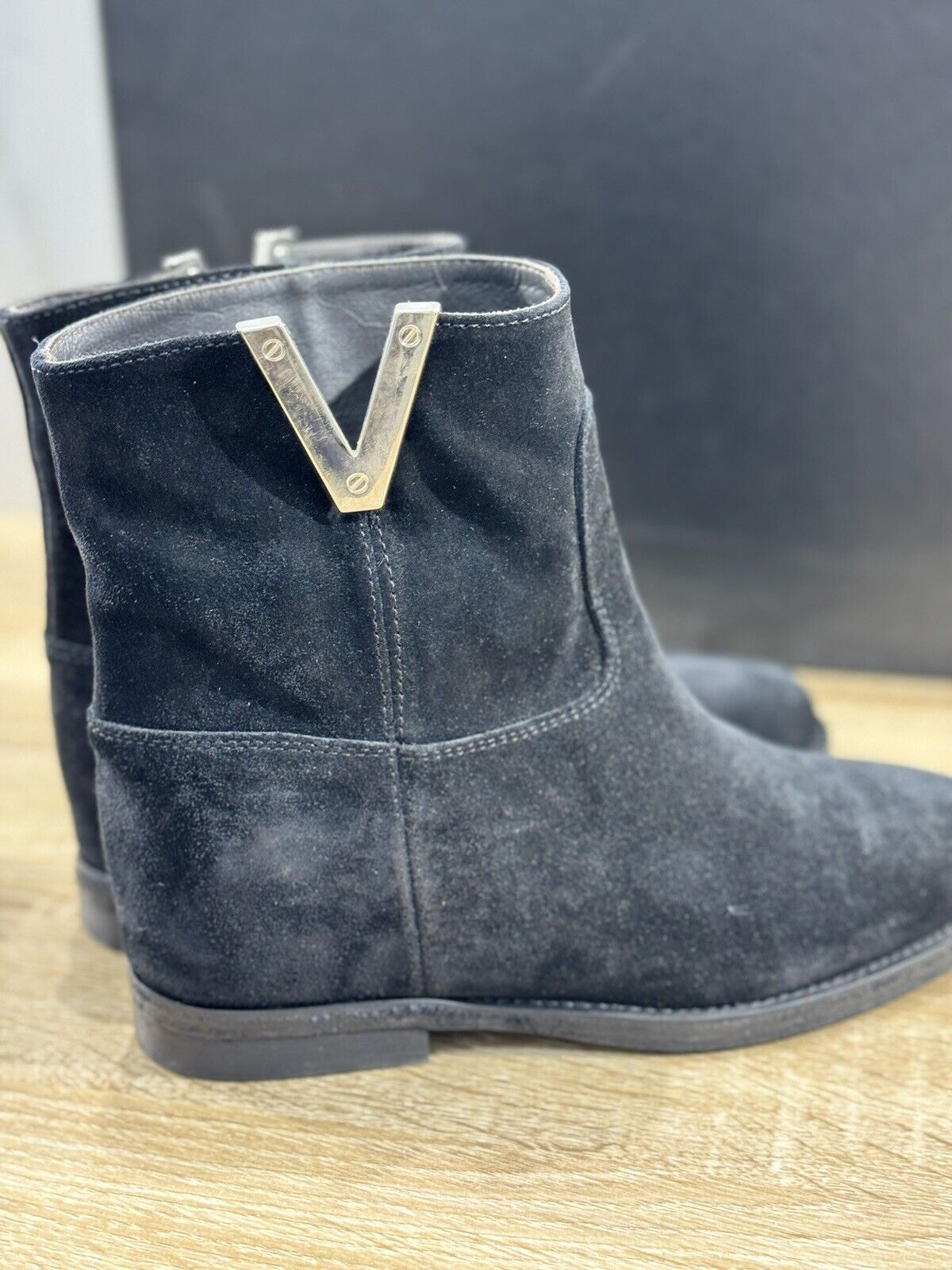 Via Roma 15 Stivaletto Donna 2576 Suede Nero 36