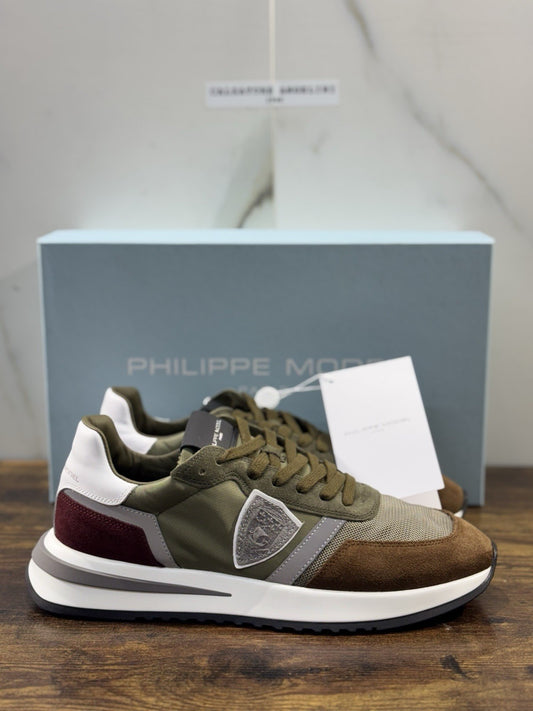 Philippe Model  Tropez  Sneaker Pelle Verdone Marrone     Casual Uomo 42