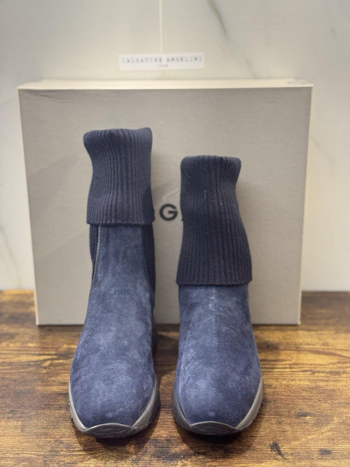 Hogan Interactive Stivaletto Lana Suede Blu           Casual Hogan Donna 35.5