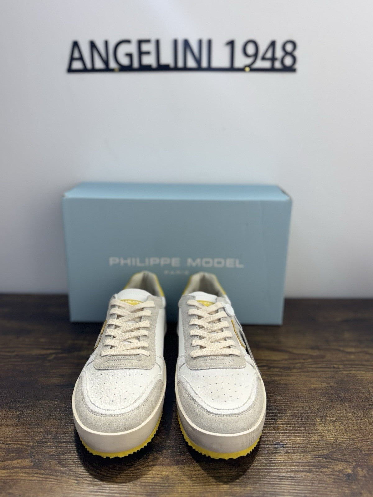 Philippe Model Nice Low Sneaker Pelle Bianca Casual Uomo 41