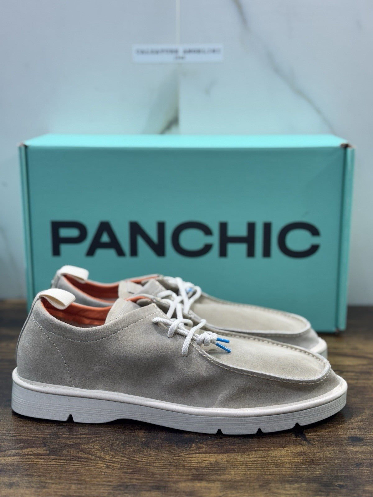 Panchic Lace Up Scarpa Suede  Grey  Casual Uomo 44