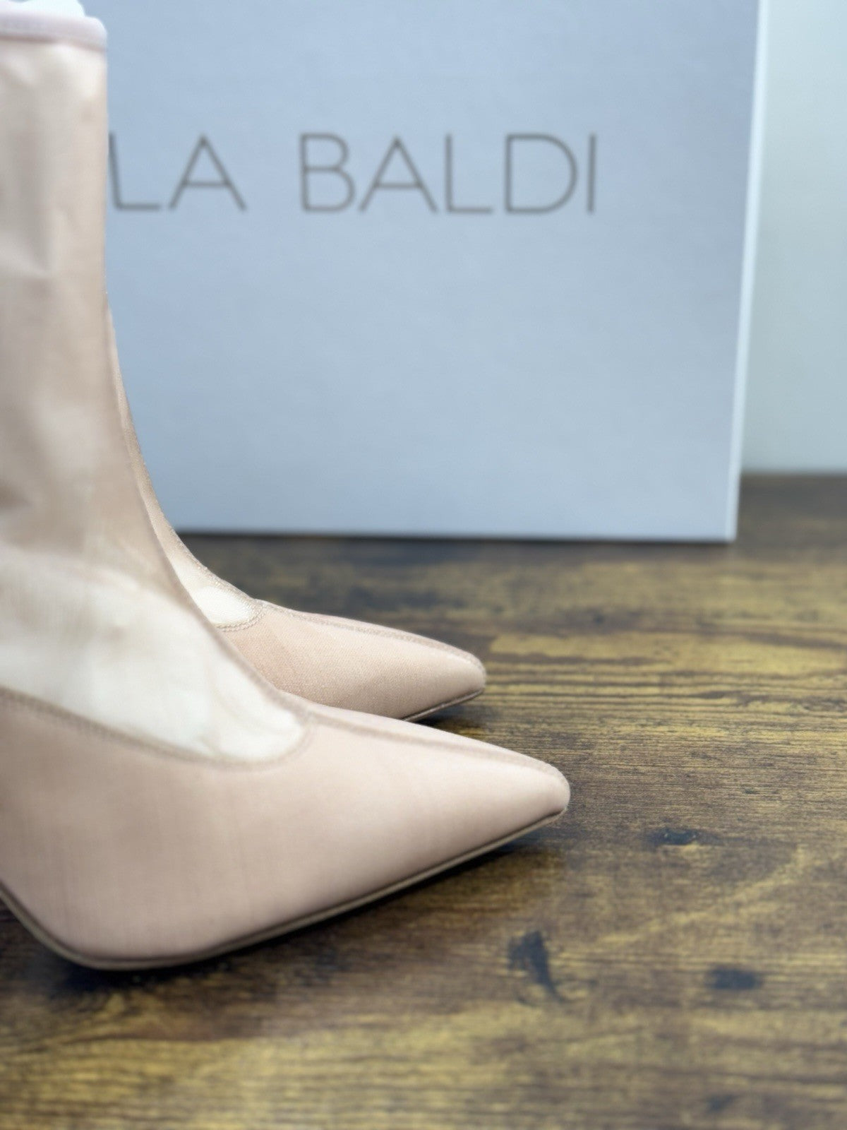 Lella Baldi Stivaletto LT074 Rete Nude Luxury Woman Boot Made In Italy 36