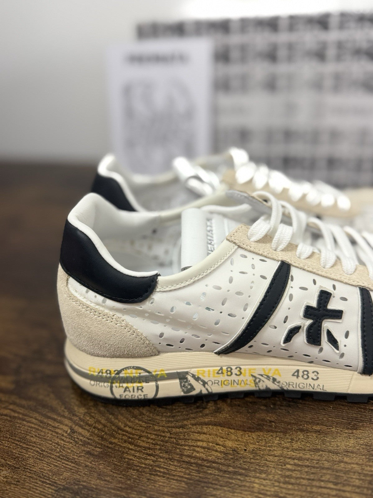Premiata Lucy Sneaker Pelle Bianca Traforata Casual Premiata Donna 41