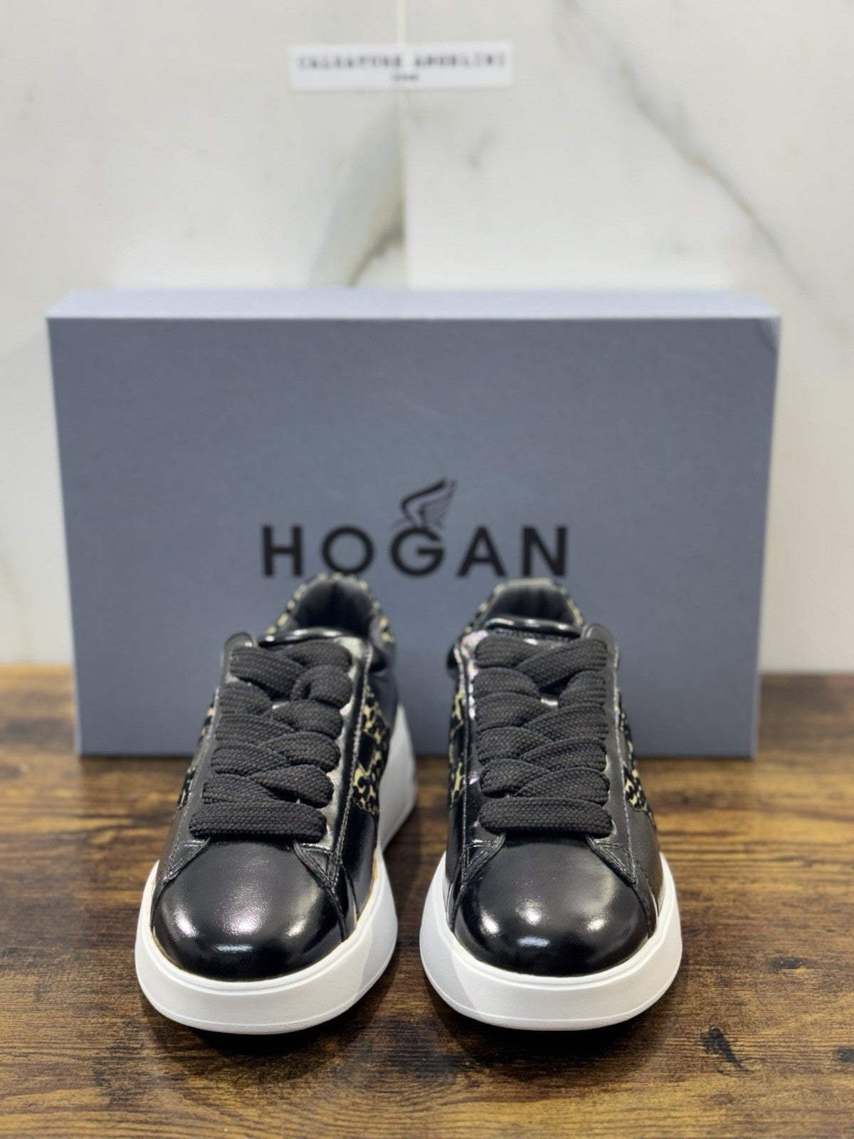 Hogan Rebel H564 Sneaker Pelle Nera  Casual Hogan Donna 36