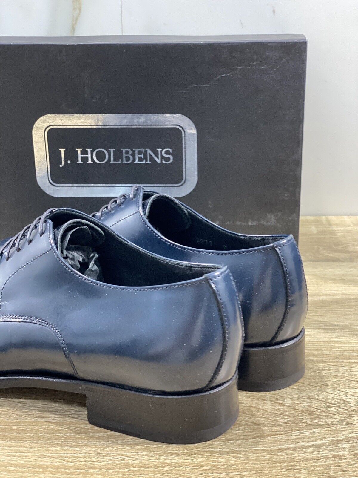 J.Holbens Oxford Uomo Pelle Blu Business Men Shoes Made In Italy Luxury 44