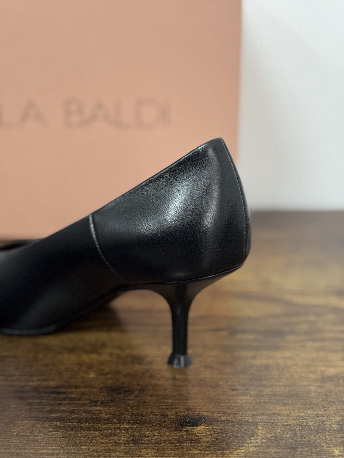 Lella Baldi Décolleté Pelle Nero Con Tacco Casual Donna 39