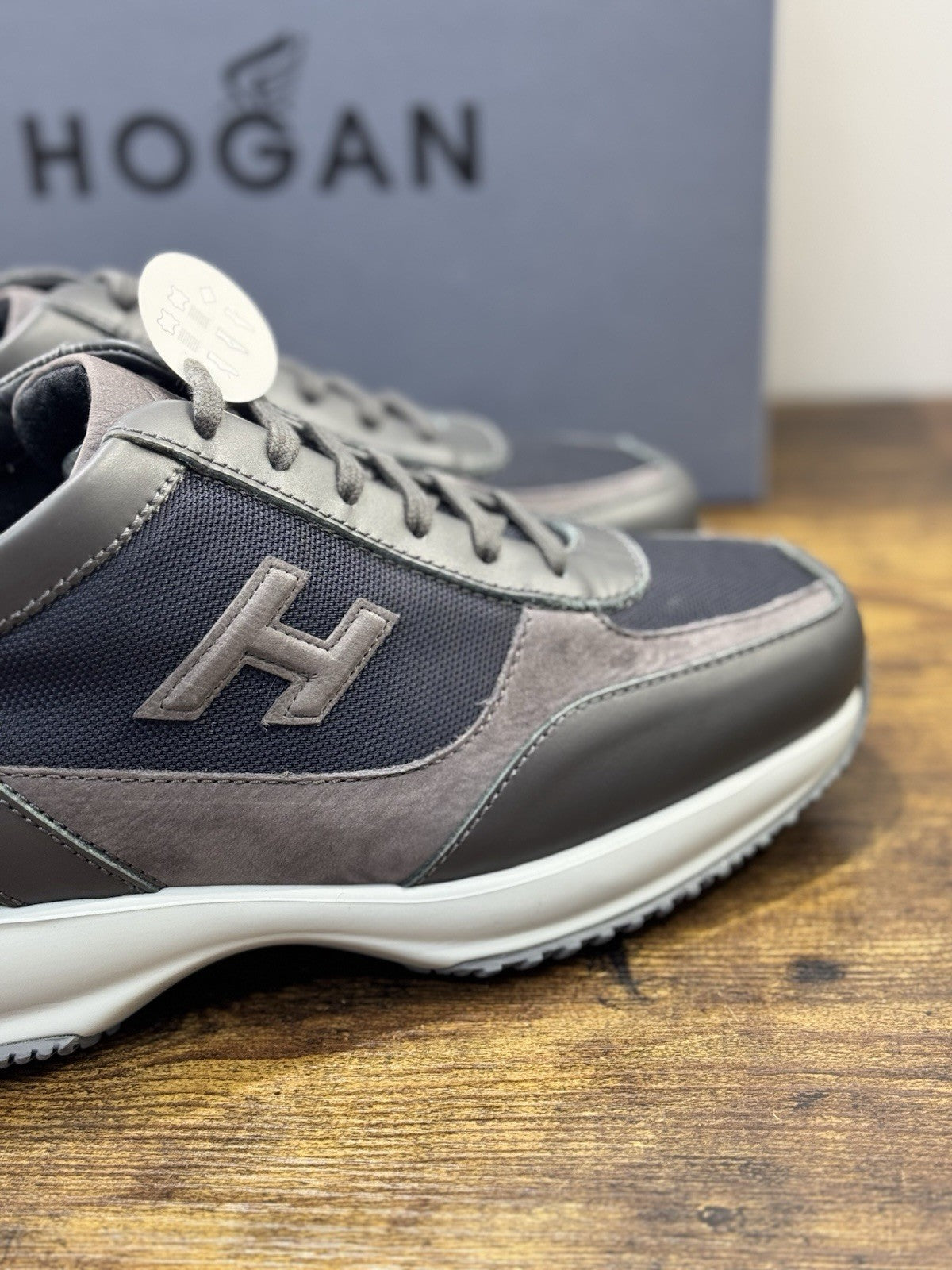 Hogan Interactive Suede Grey Blu Casual Uomo Hogan 43