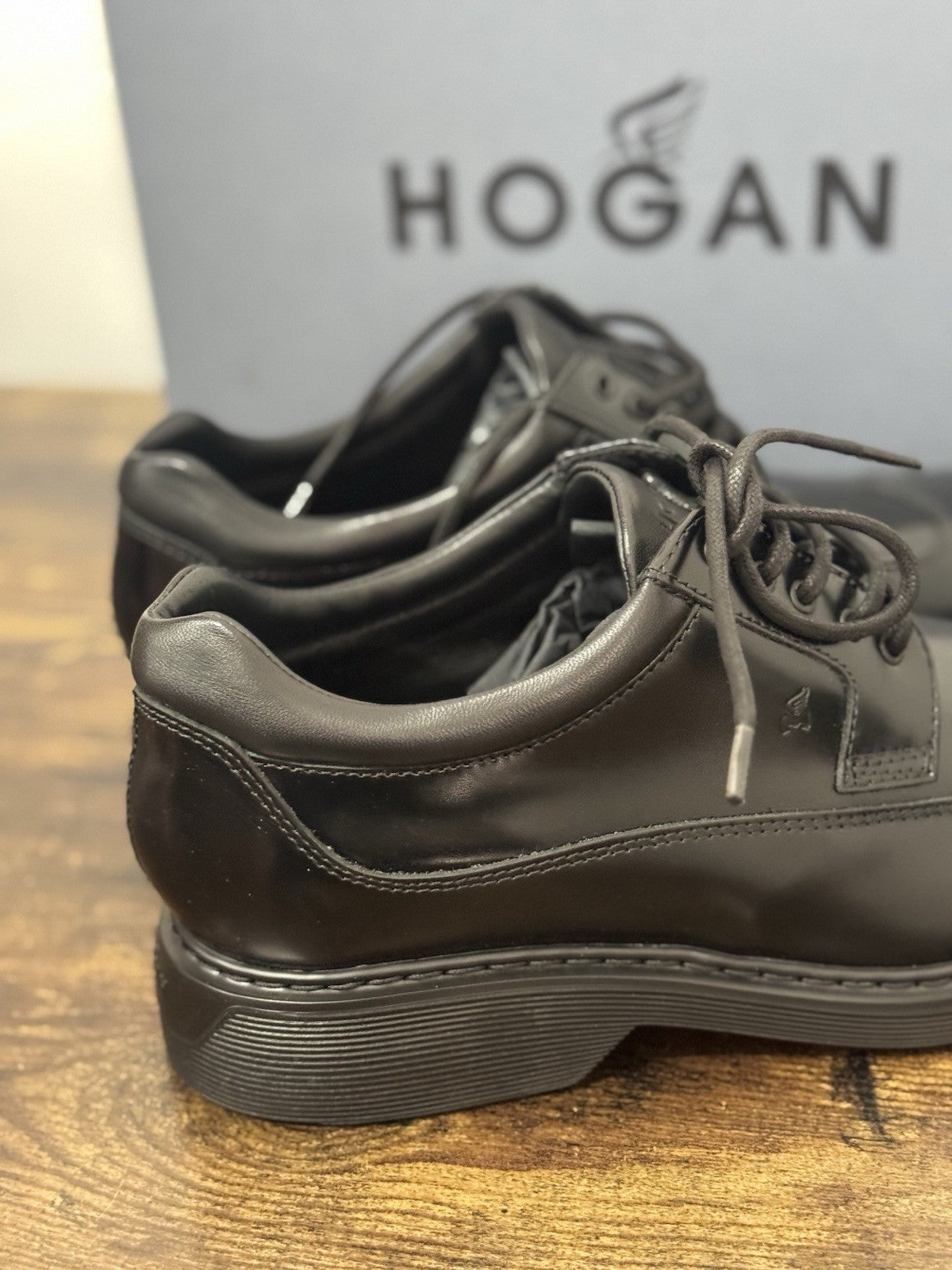Hogan Derby Pelle Nera  Memory Foam Hogan Business Uomo 40.5