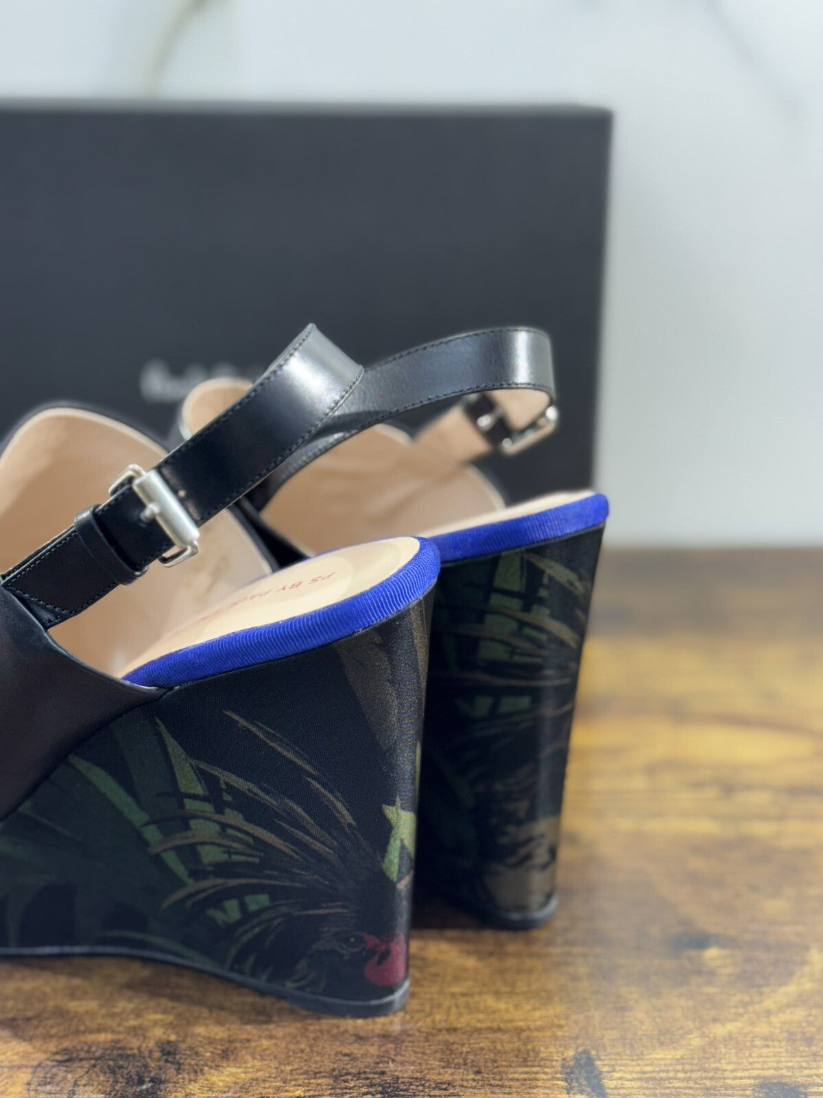 Paul Smith Sandalo Donna Zeppa Tulum  Pelle Nero    Casual Luxury Woman Shoes 38
