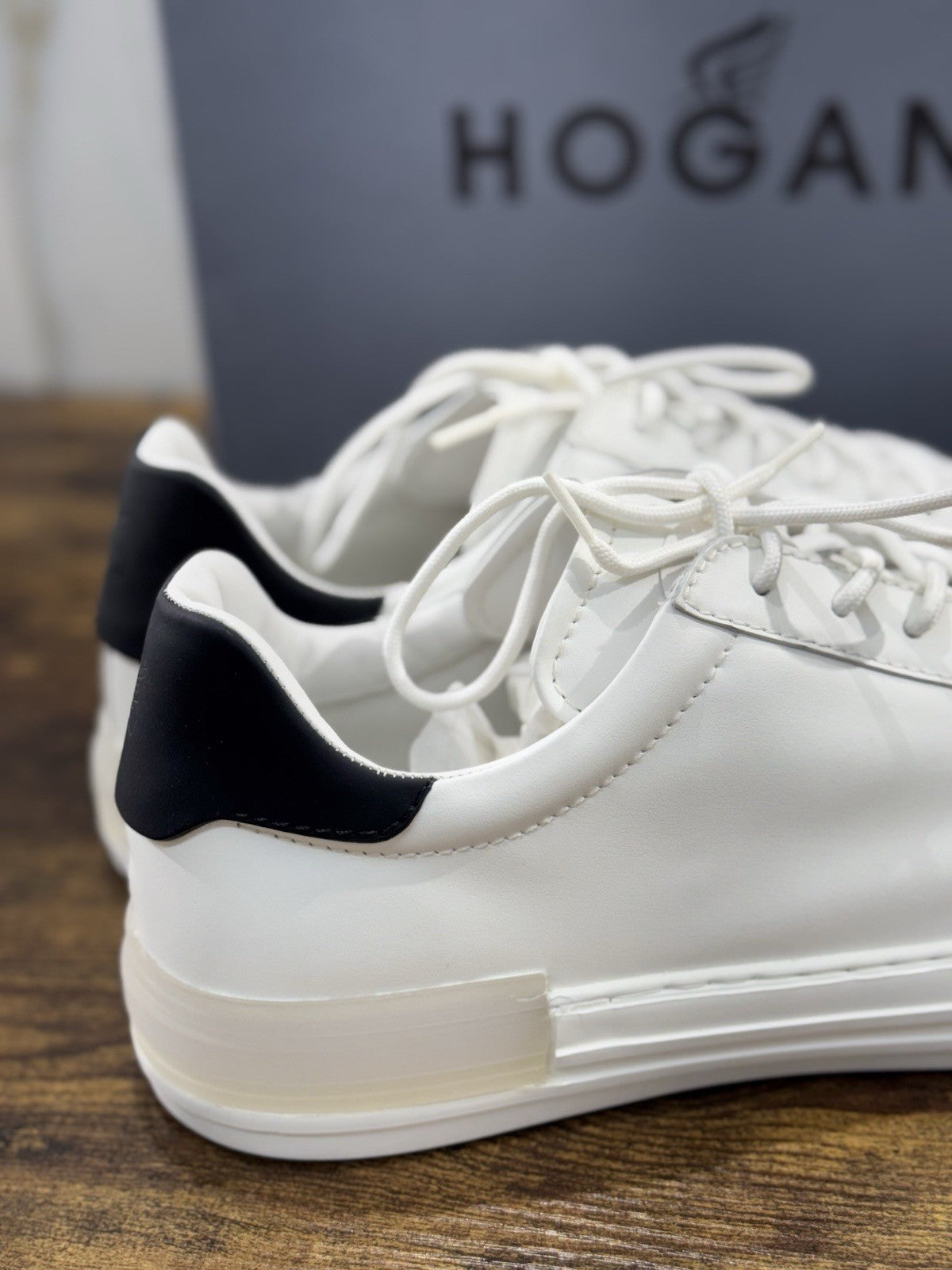 Hogan Rebel  Sneaker  Pelle Bianca Memory Foam   Casual Hogan   Uomo 45