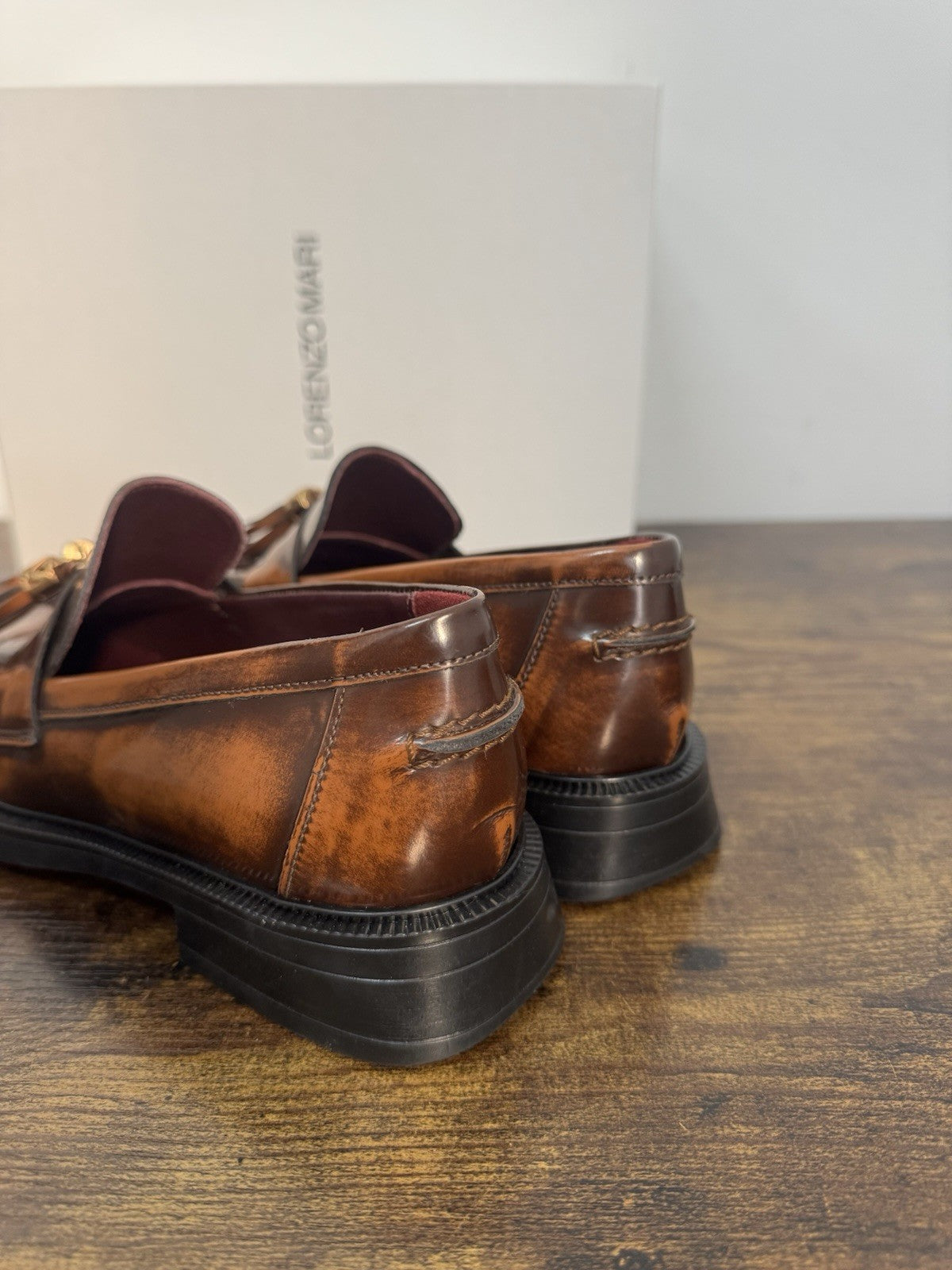 Lorenzo Mari Mocassino Pelle Cuoio Casual Donna 40