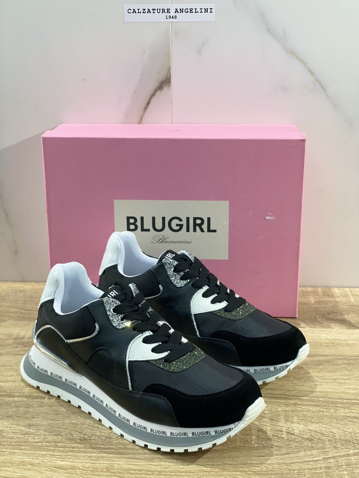 Blugirl Blumarine Donna sneaker babe nera casual shoes woman 37