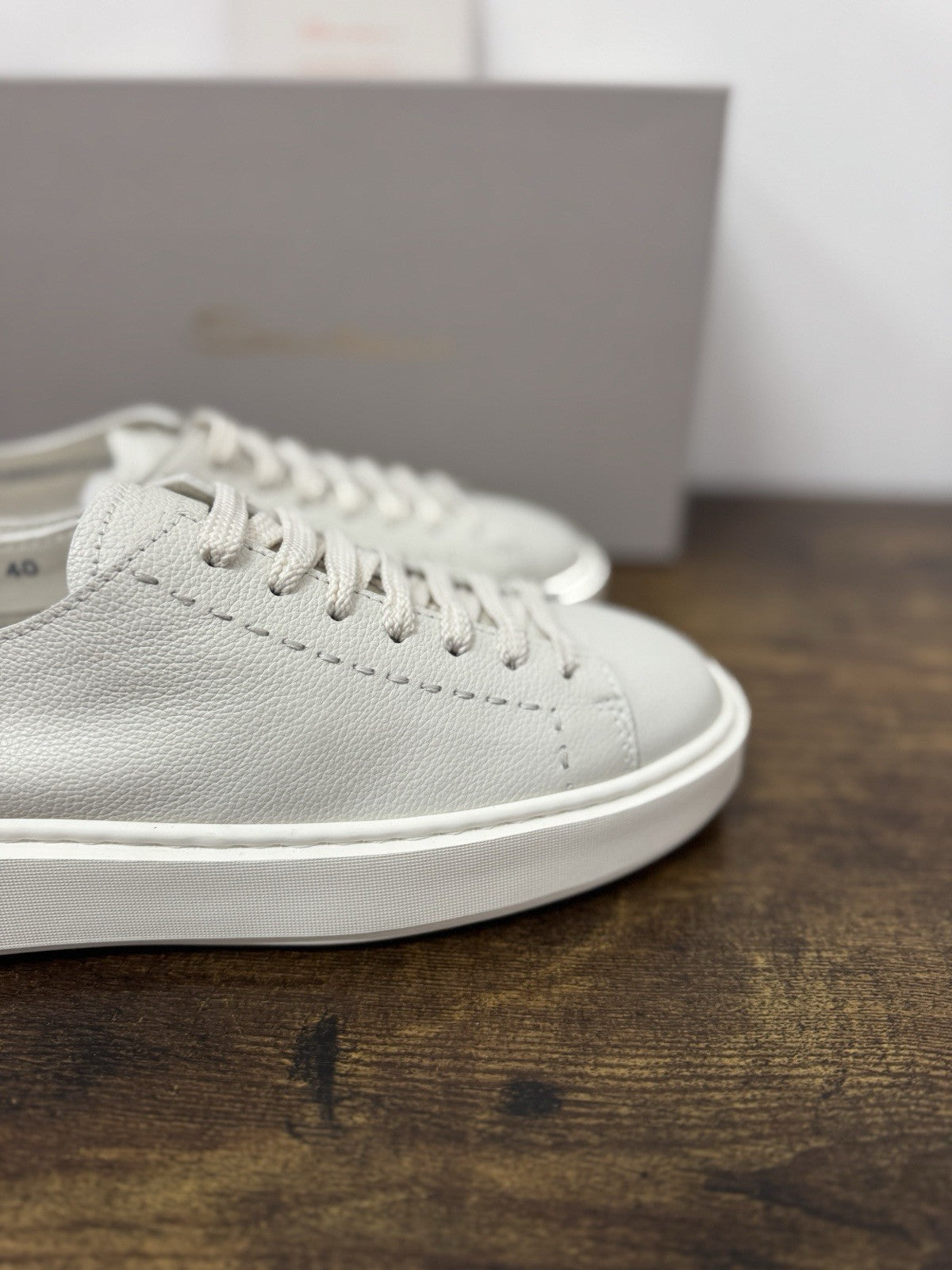 Santoni Sneaker Icon Pelle Bianca  Casual Scarpa Santoni 40