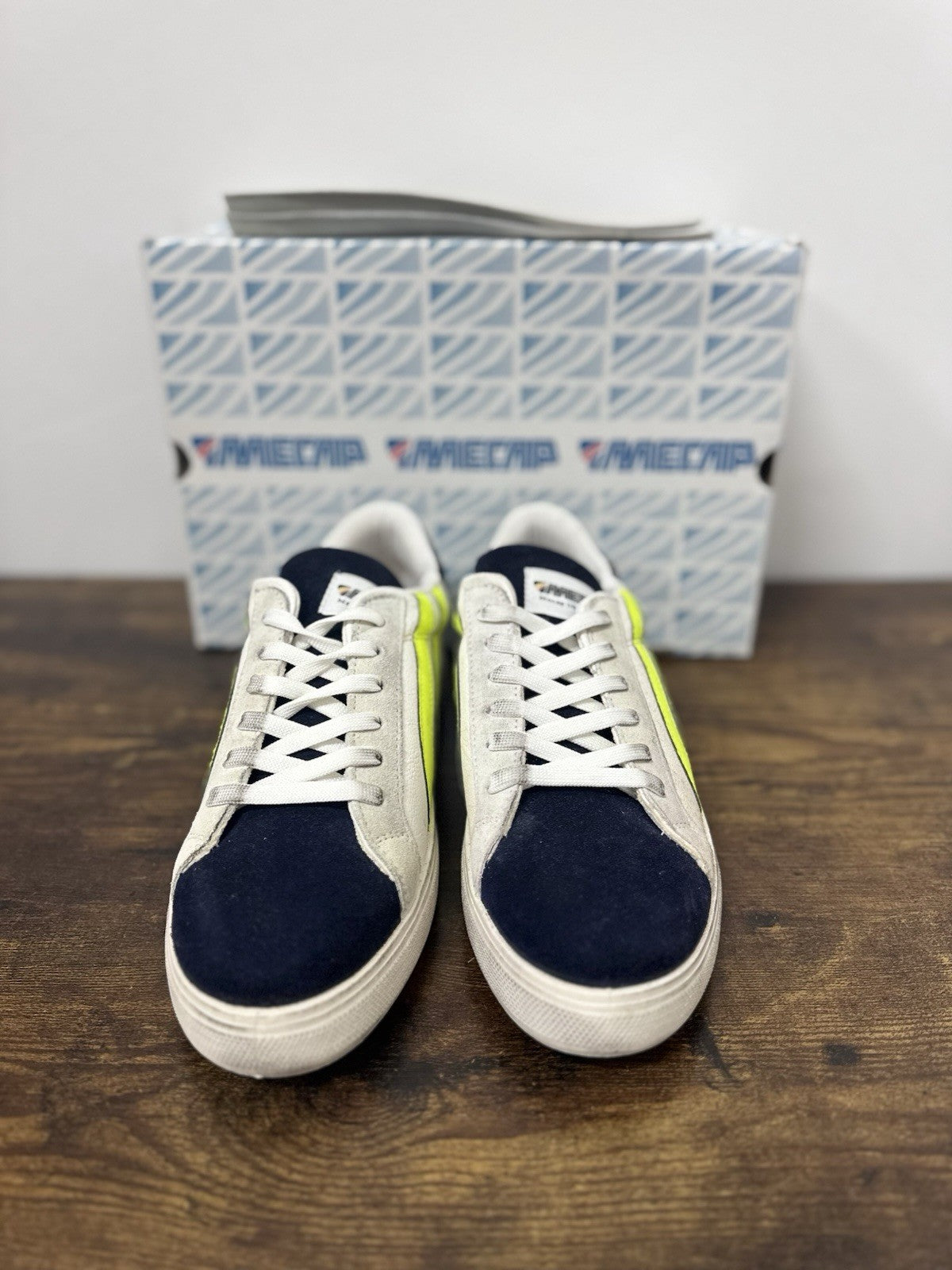 Mecap Sneaker Pelle Suede Blu   Casual 100% Made In Italy Mecap Uomo 43