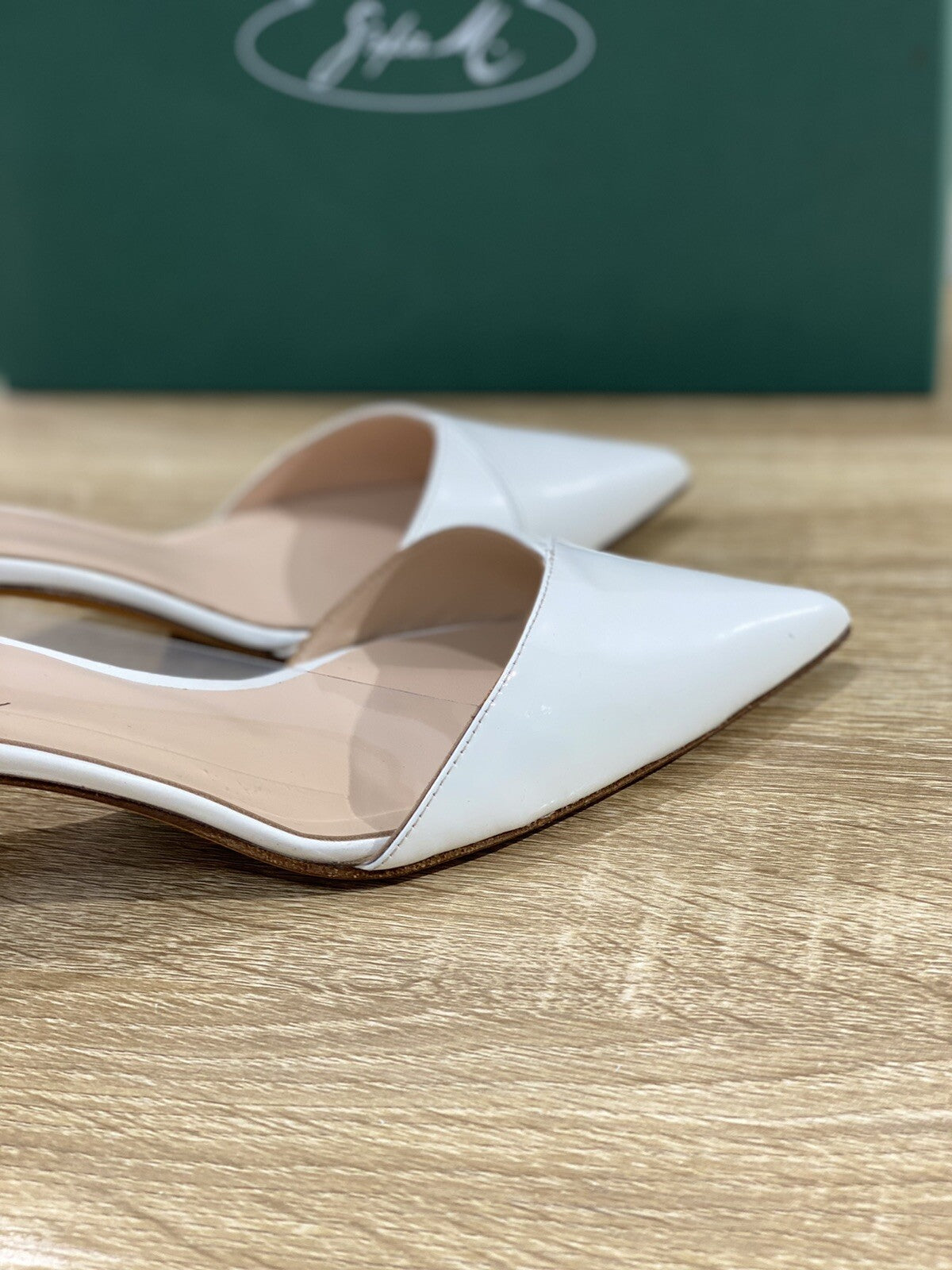 Sofia M. Decolte’ donna perla 105 vernice bianca luxury woman shoe 40