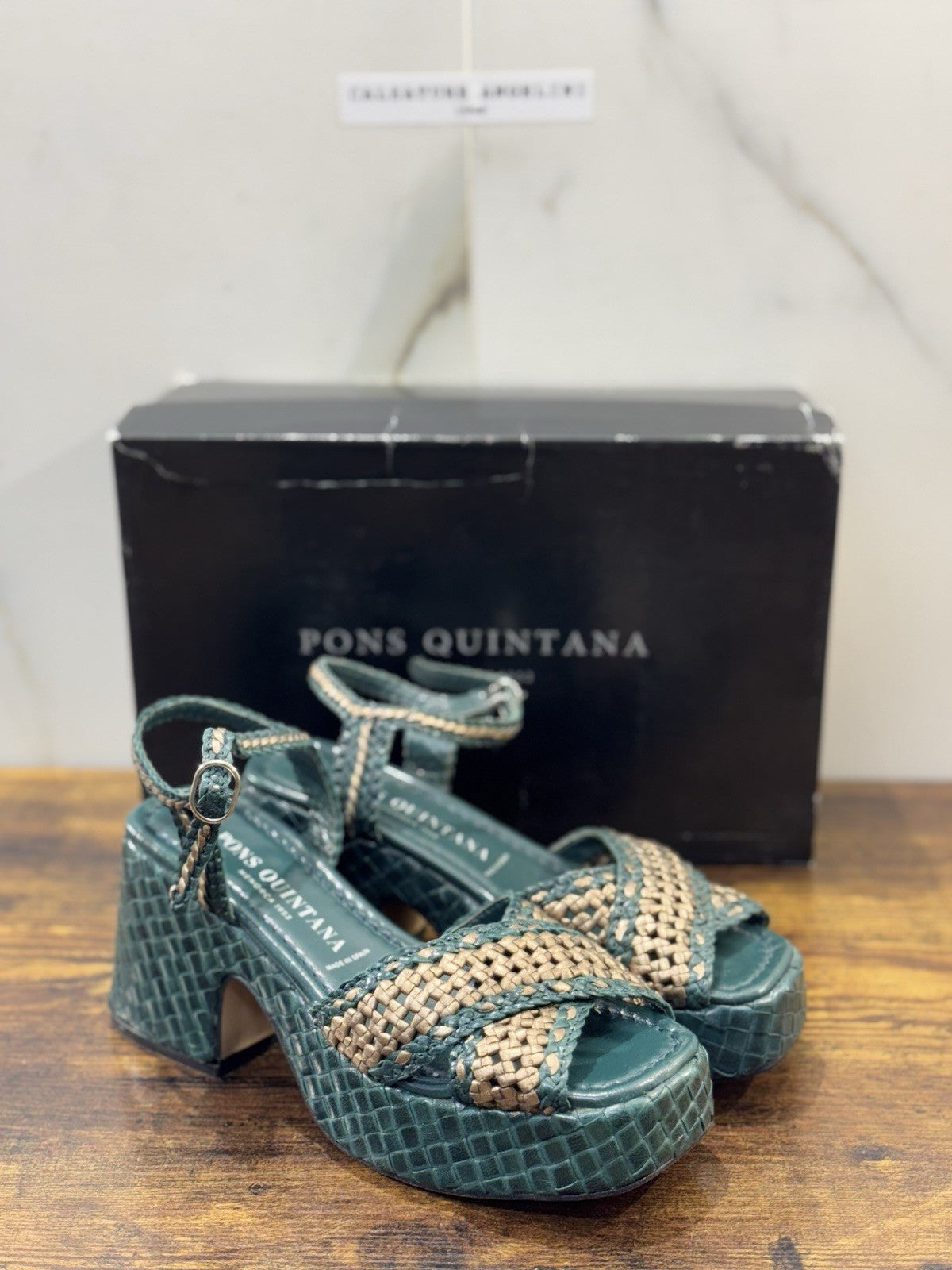 Pons Quintana Sandalo Pelle Blu Petrolio  Casual Pons Quintana Donna 38