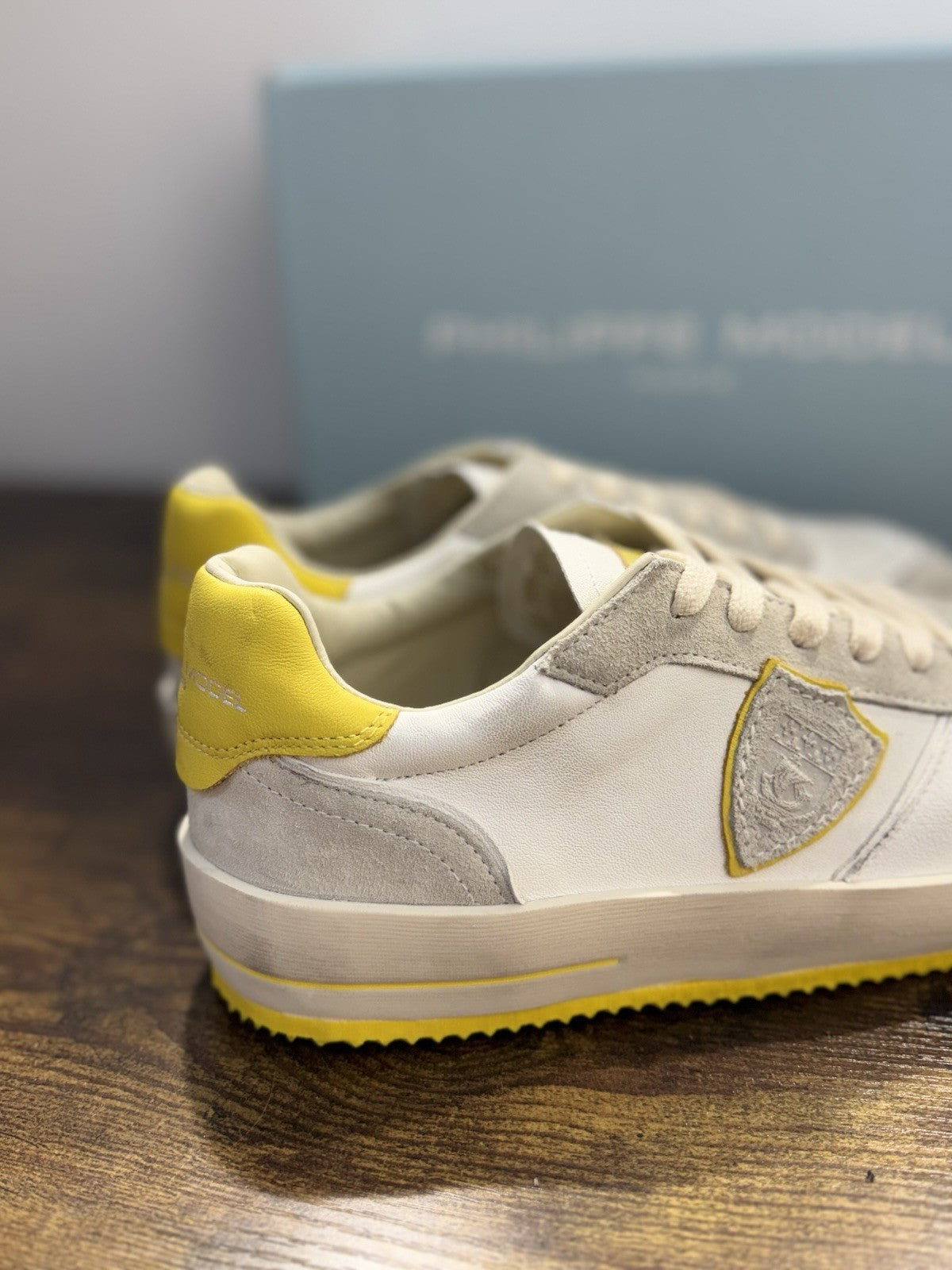Philippe Model Nice Low Sneaker Pelle Bianca Casual Uomo 43