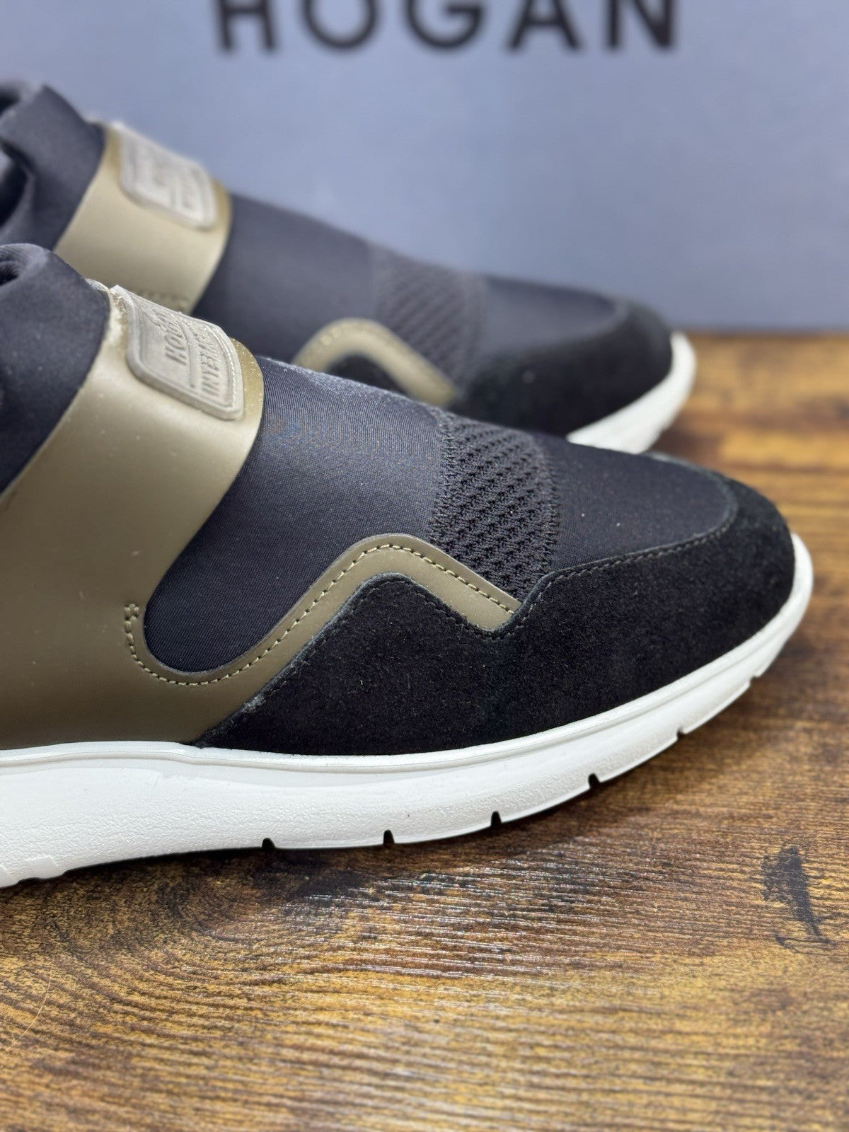 Hogan Interactive H371 Slip On Pelle Nero Verde Casual Hogan Uomo 39