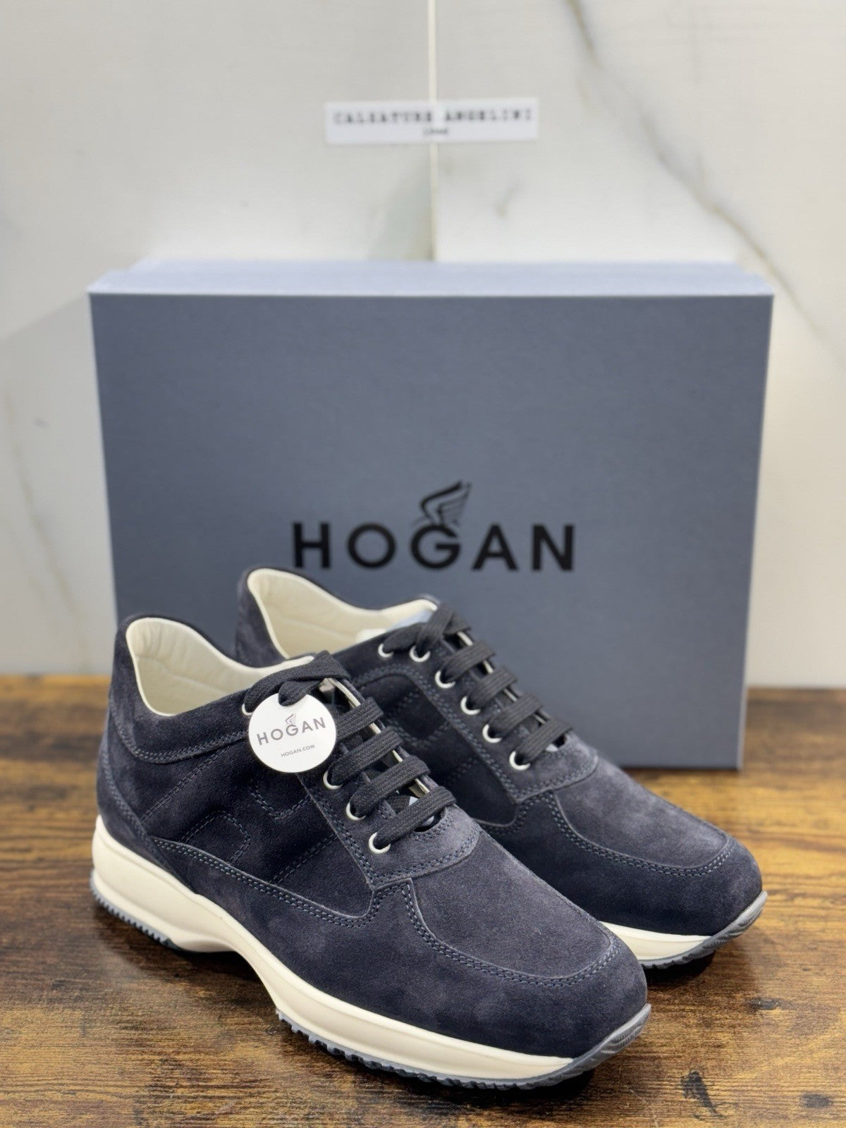 hogan interactive Sneaker Pelle Suede Blu  Uomo 41.5
