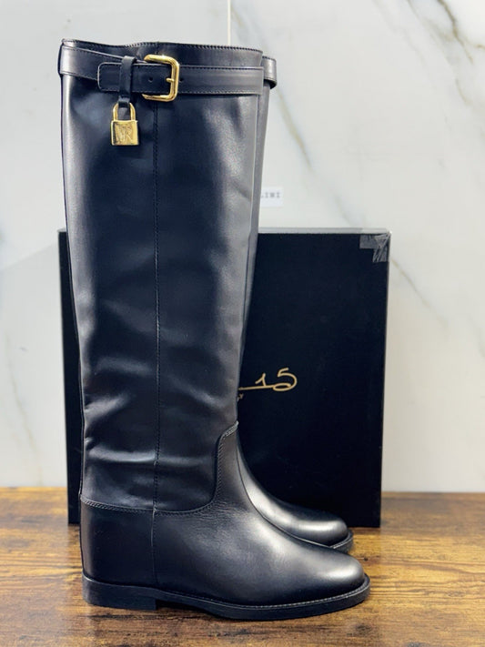 Via roma 15 stivale  donna 4014  Pelle Nera  luxury boot via roma 15 Icon 37