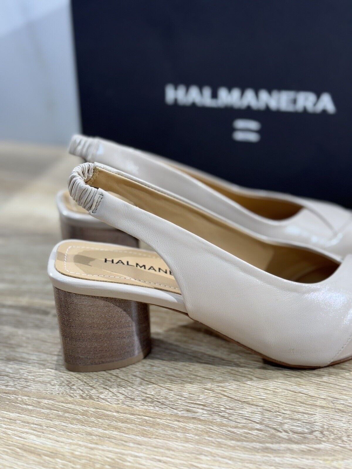 Halmanera Sandalo Donna Sling Back Dani    In Pelle Lino  Luxury Shoes 41