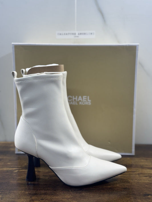 Michael Kors Clara Mid Bootie Donna Pelle  Crema   Casual  Donna 37.5