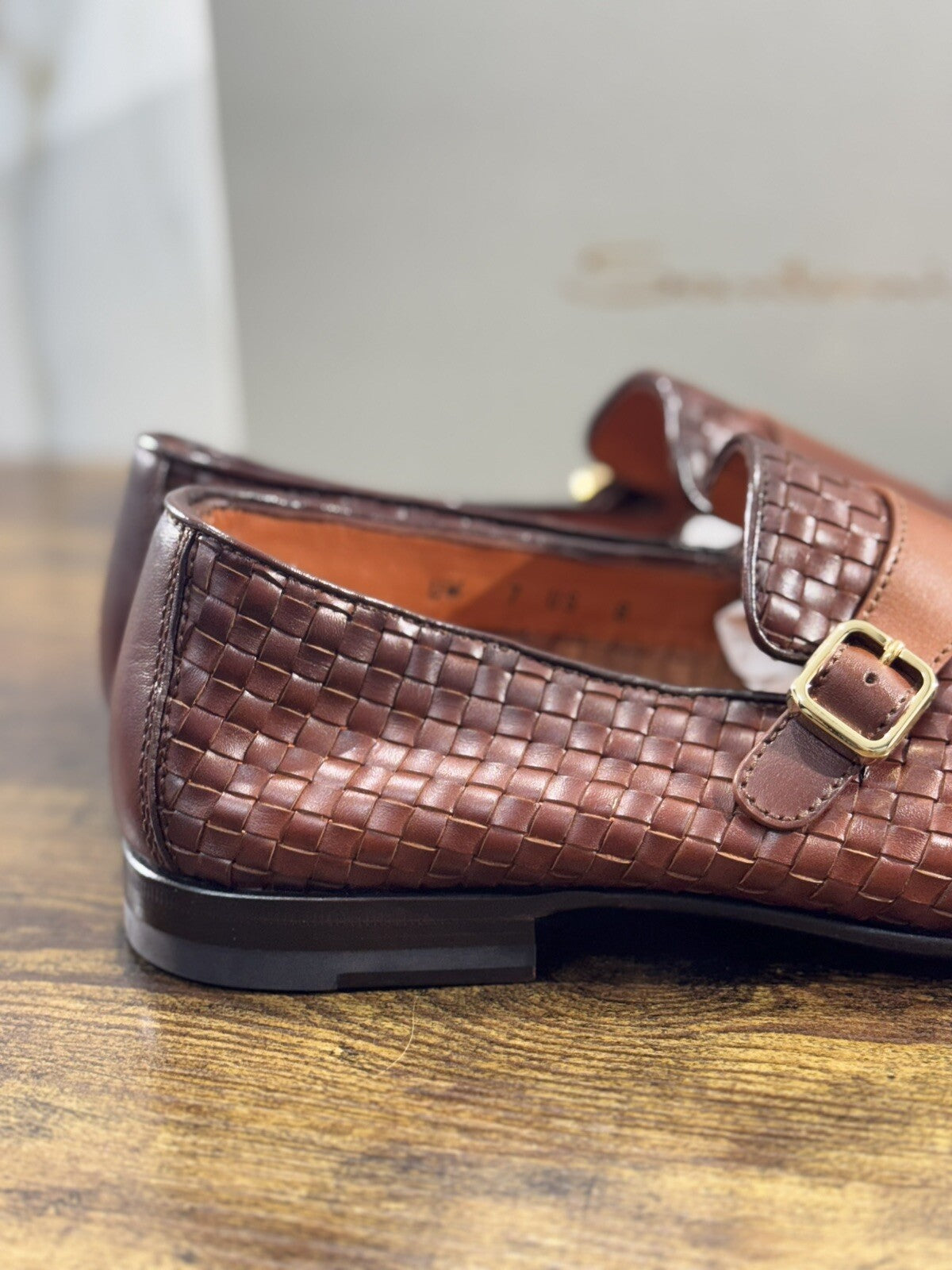 Santoni Scarpa Uomo Mocassino   Pelle  Cuoio Intreccio Luxury Men Santoni 7