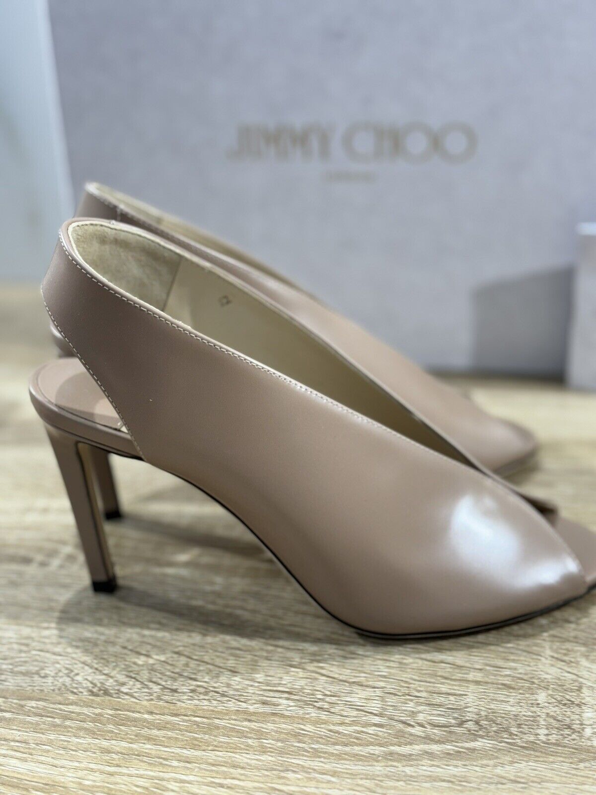 Jimmy Choo Sandalo Donna Con Tacco Pelle Beige Luxury Jimmy Choo Woman 36.5